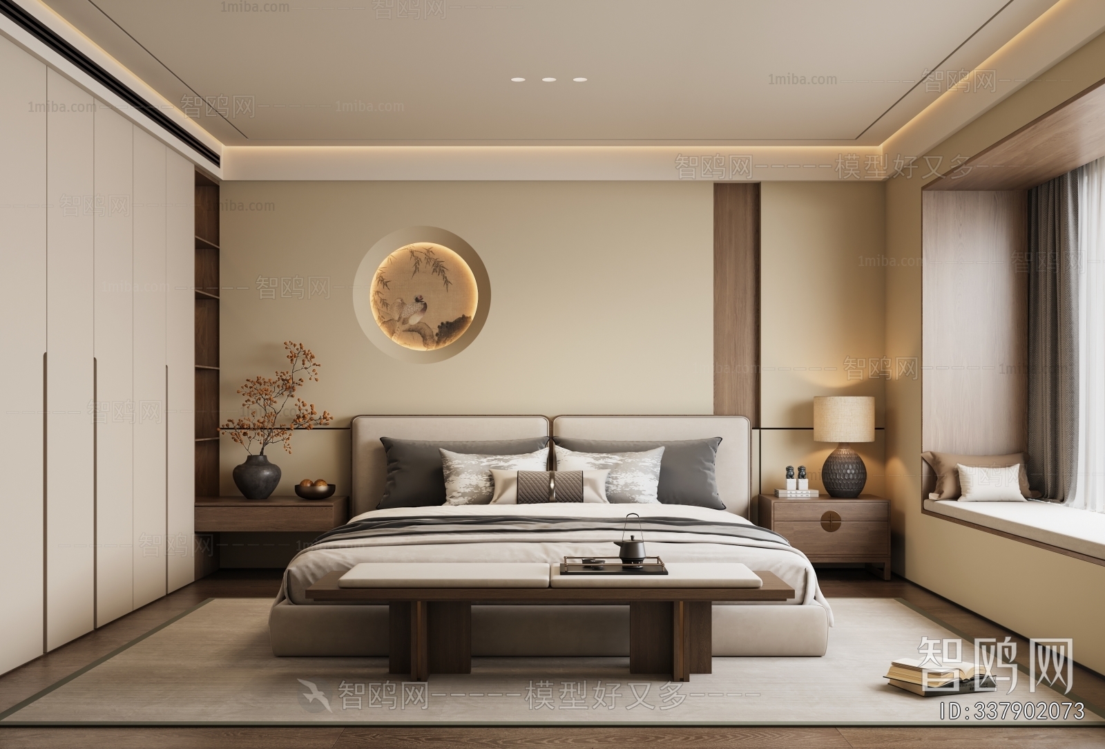 New Chinese Style Bedroom