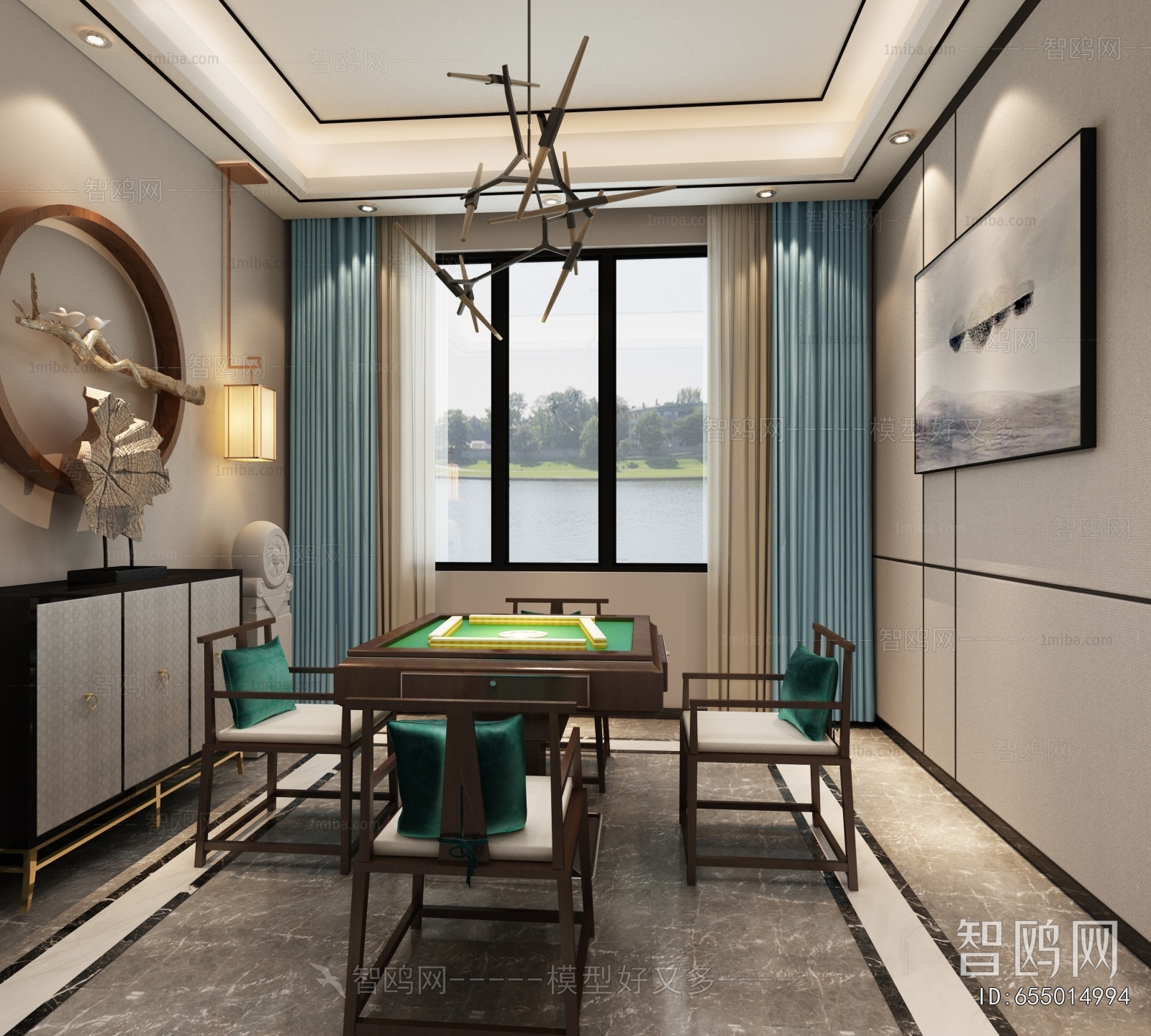 New Chinese Style Chess And Card Room