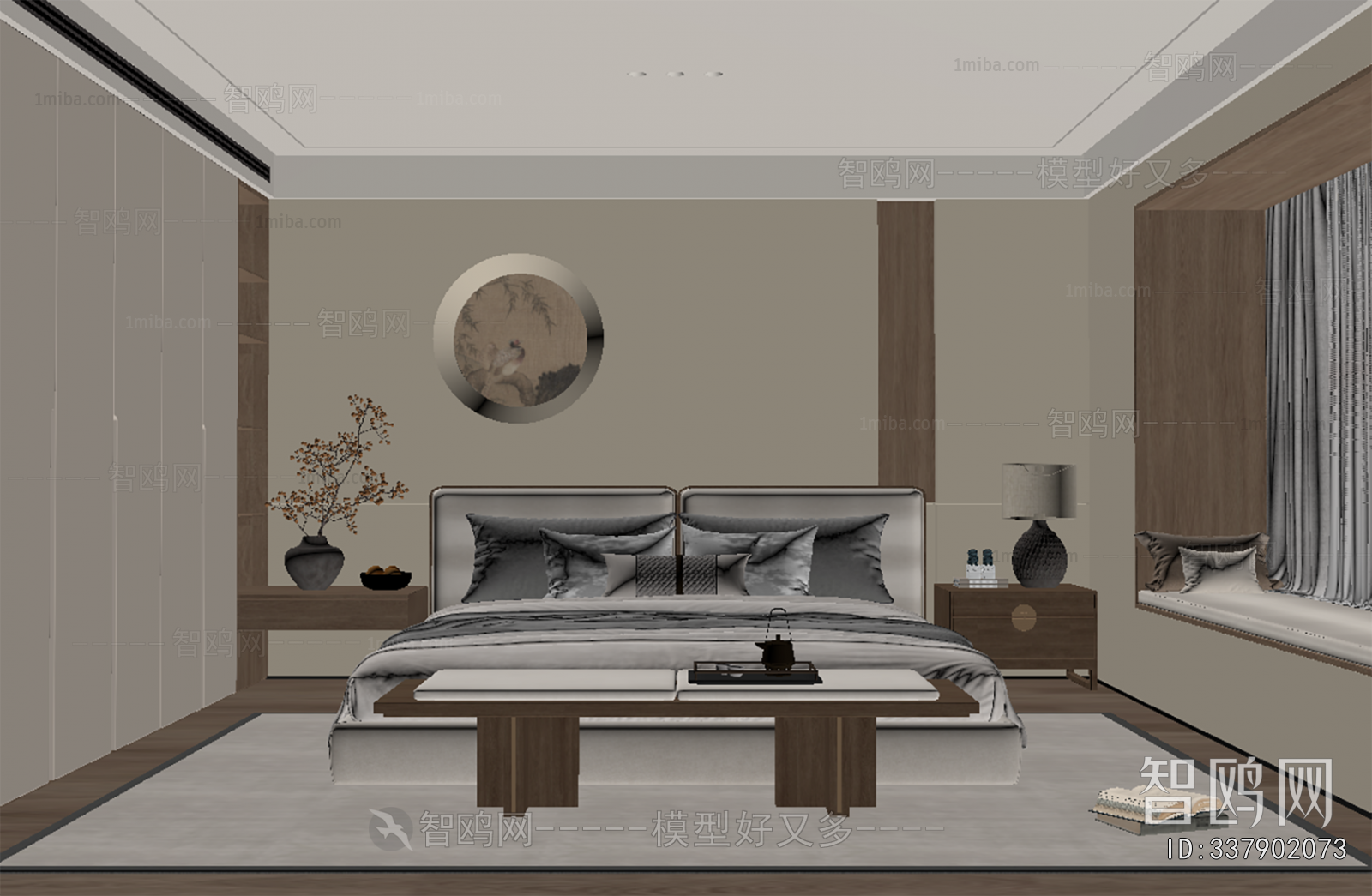 New Chinese Style Bedroom