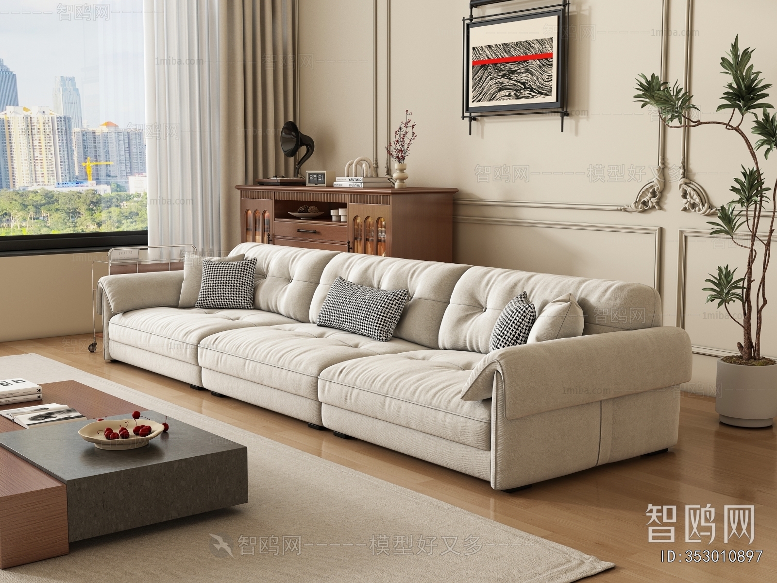 Modern Three-seat Sofa