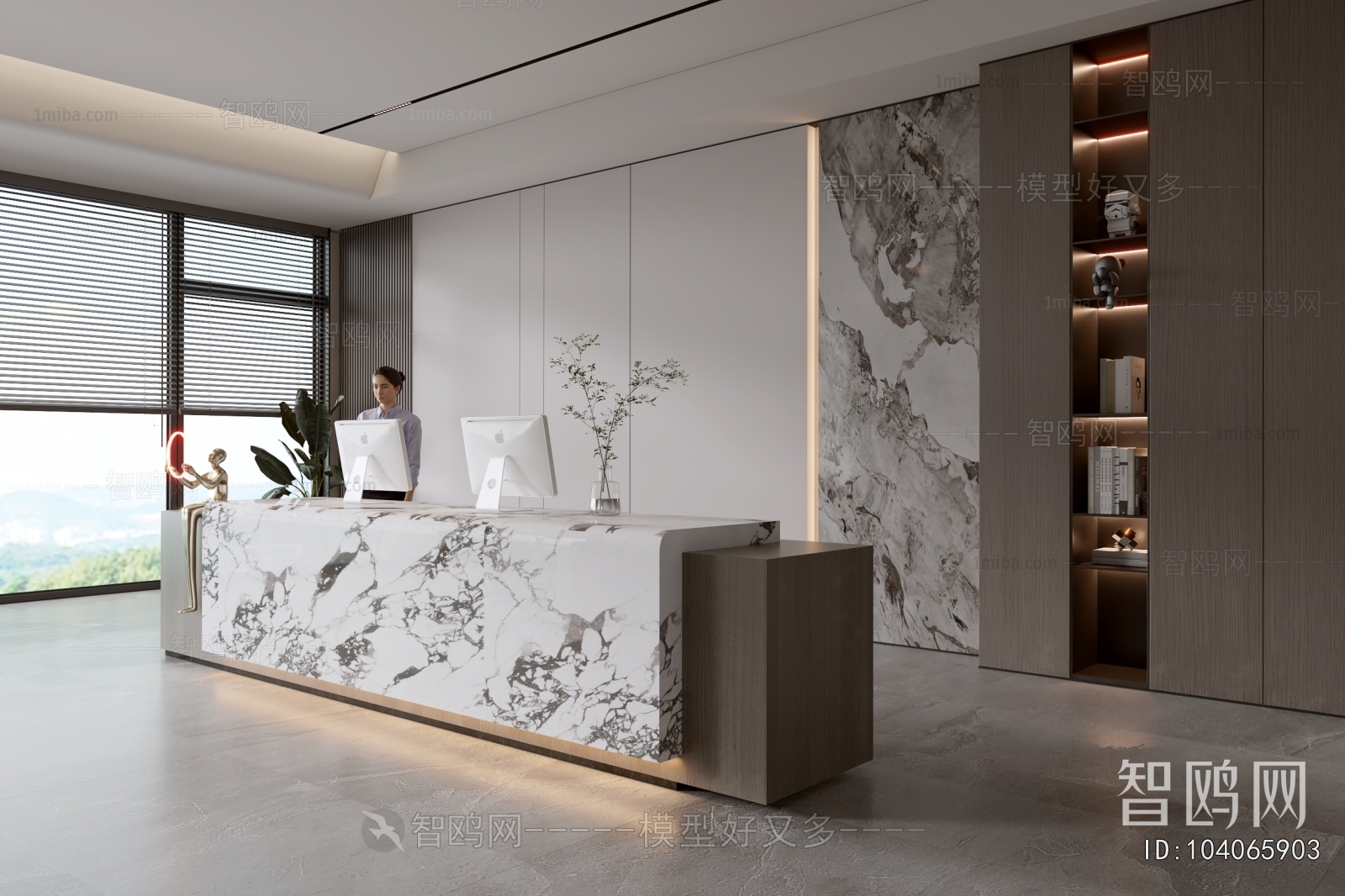 Modern Office Reception Desk