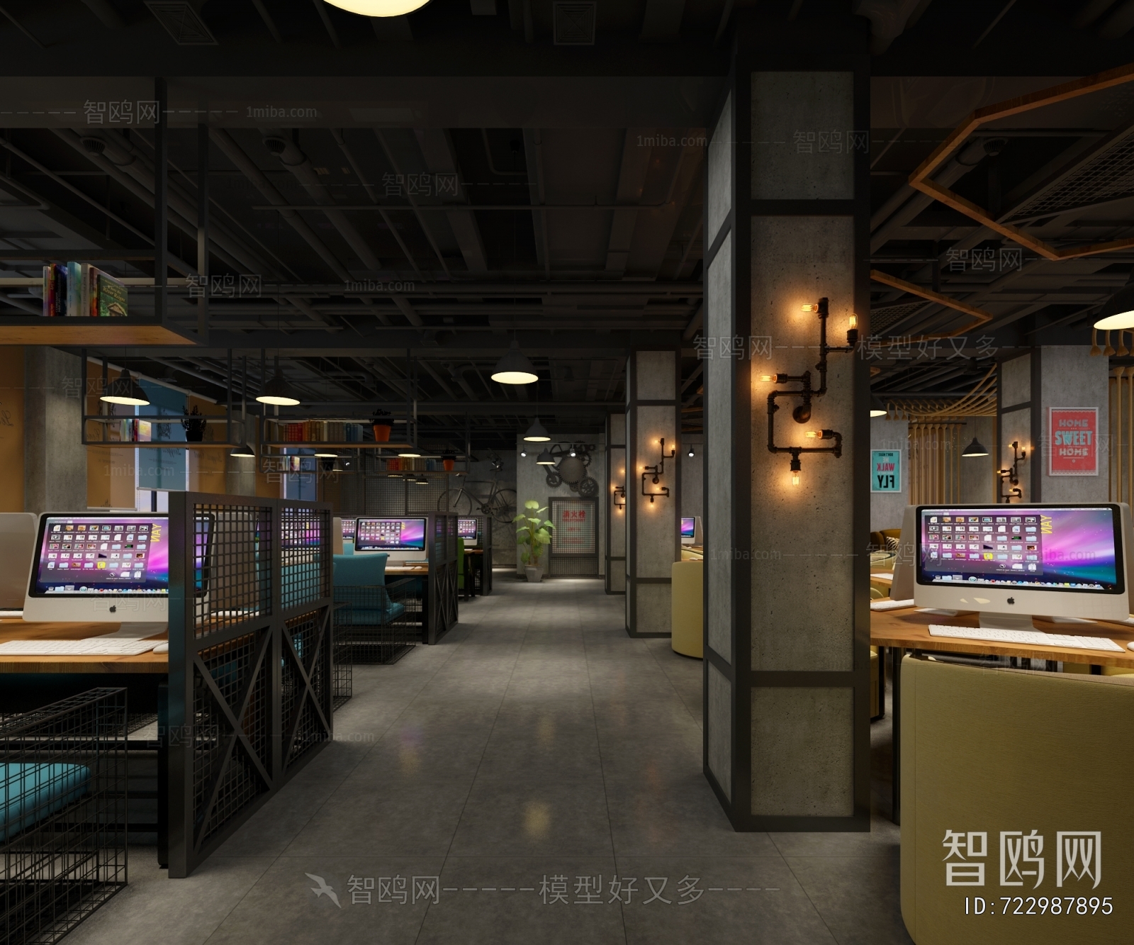 Industrial Style Internet Cafe