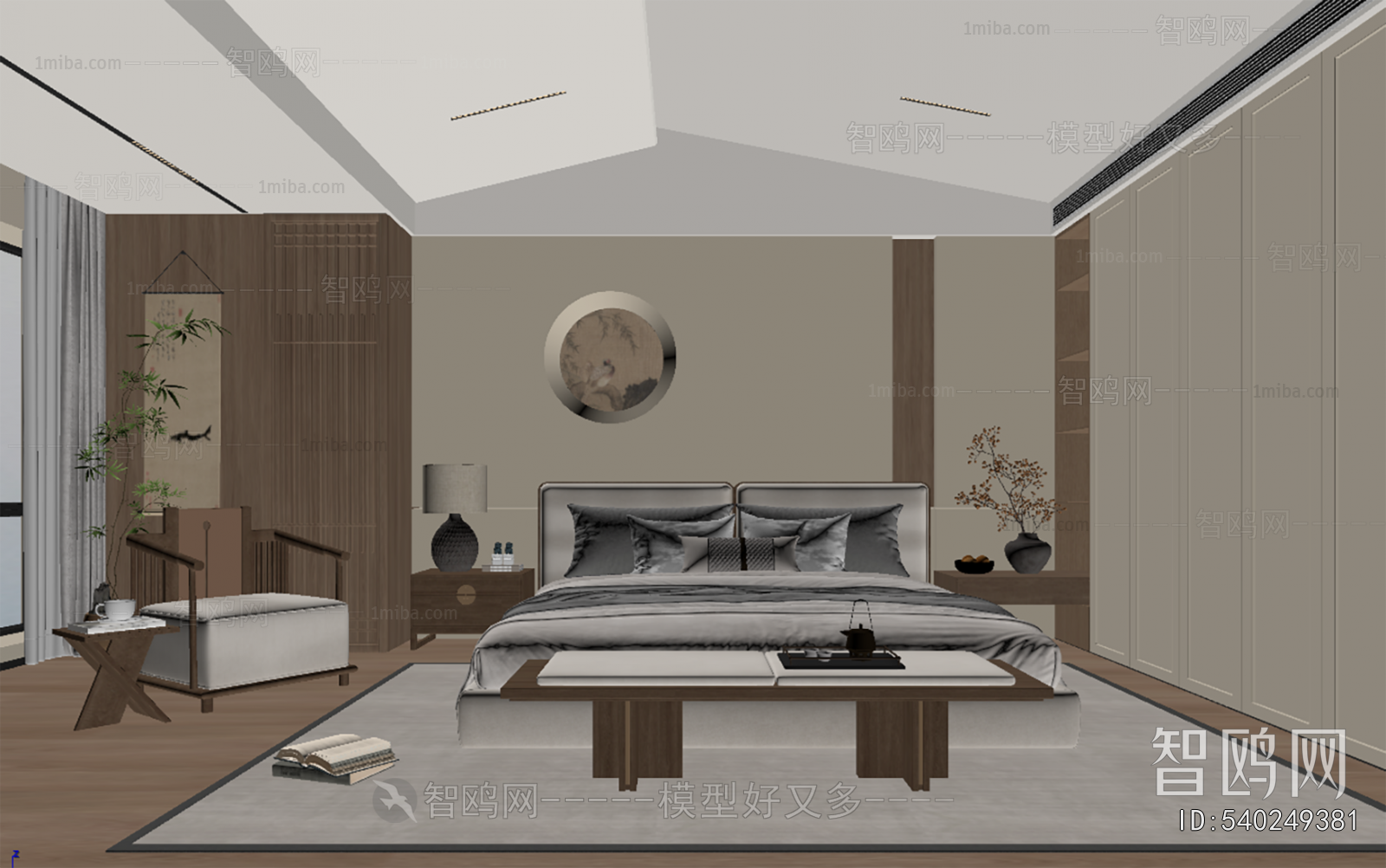 New Chinese Style Bedroom