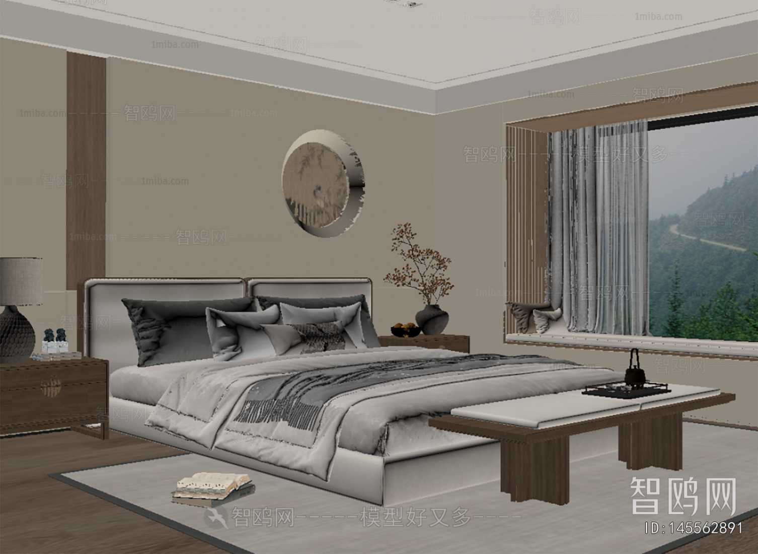 New Chinese Style Bedroom