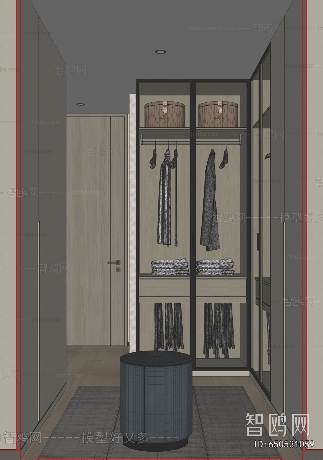 Modern Clothes Storage Area