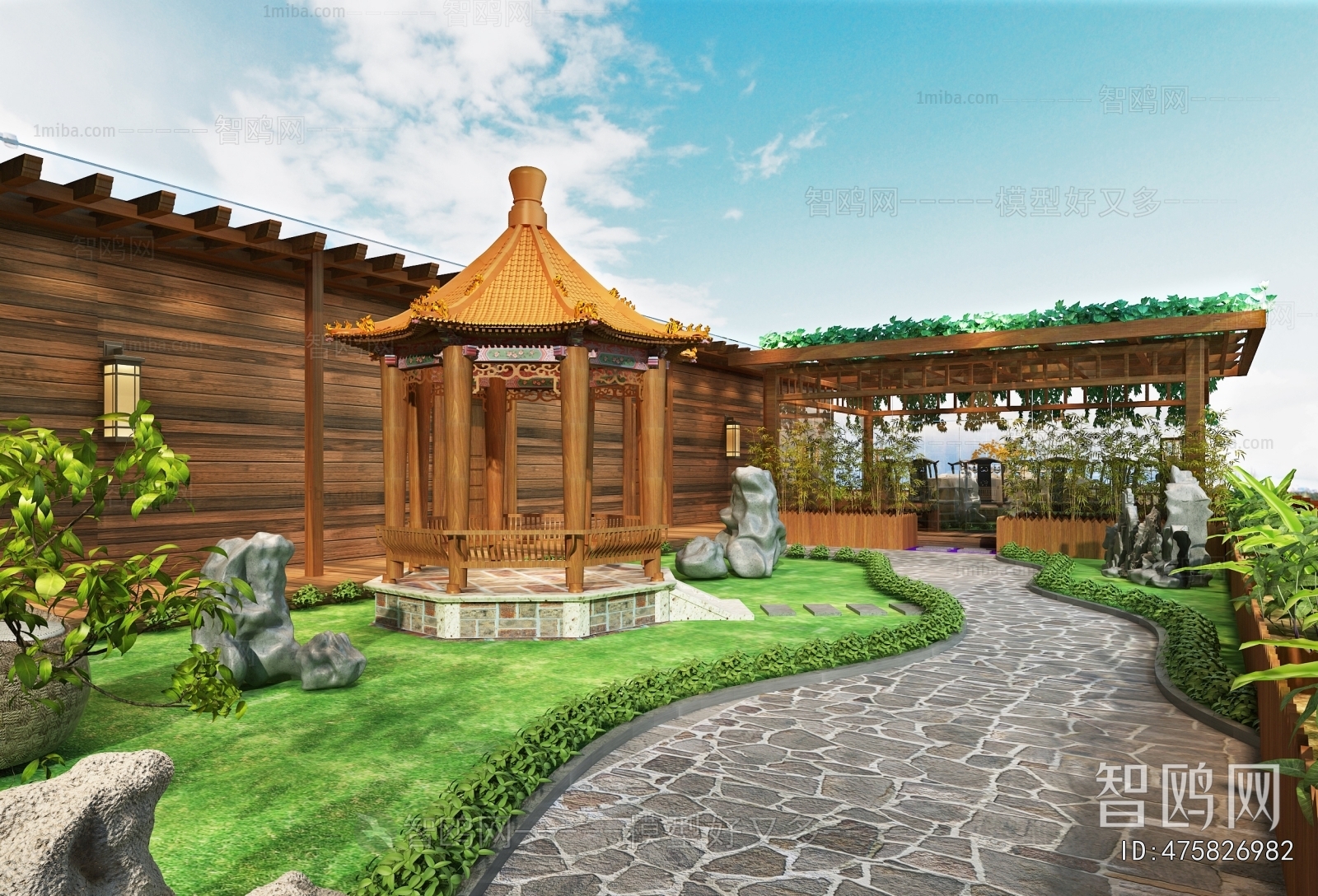 New Chinese Style Courtyard/landscape