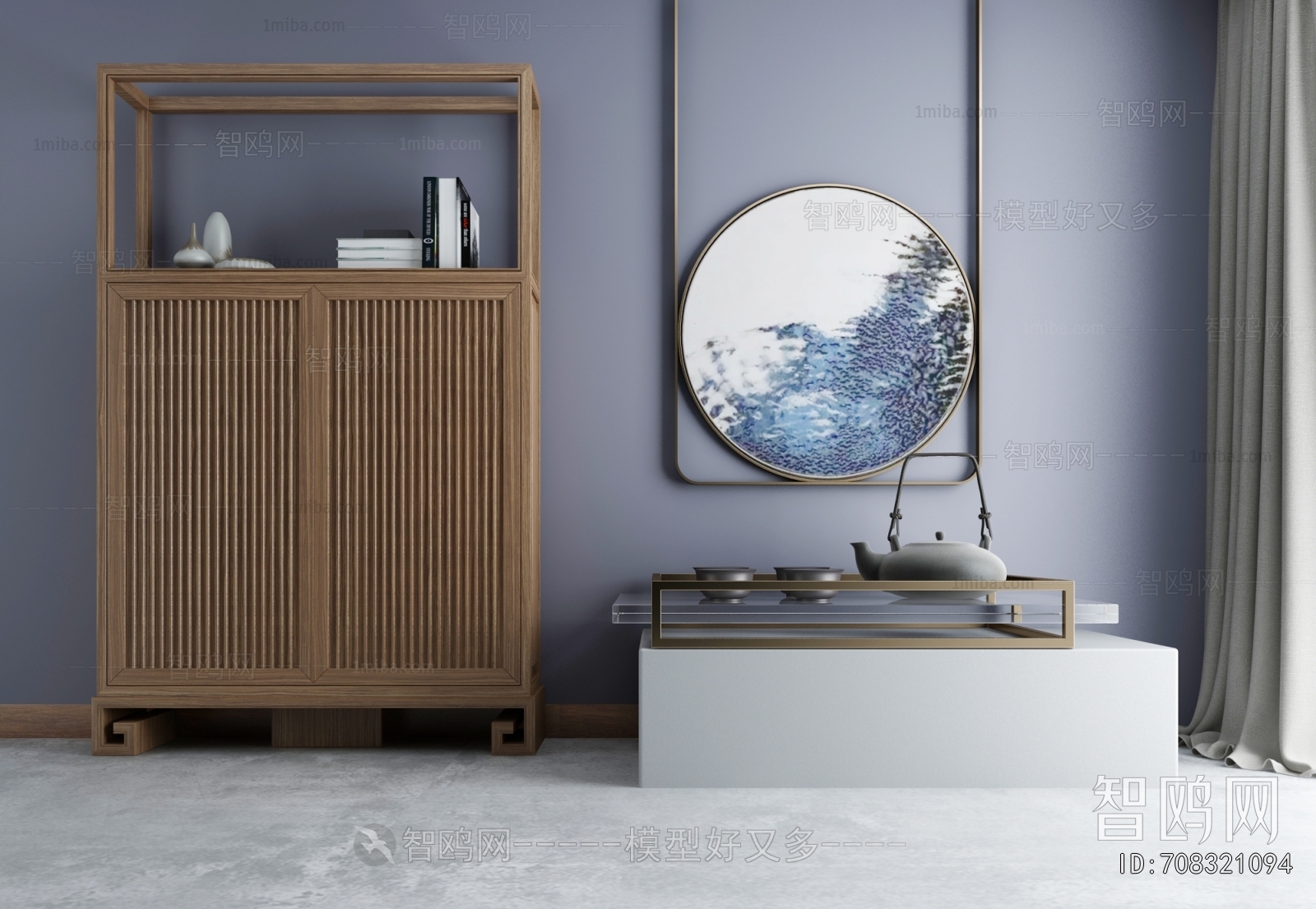 New Chinese Style Side Cabinet