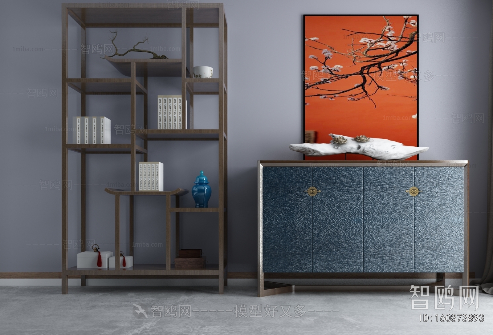 New Chinese Style Side Cabinet