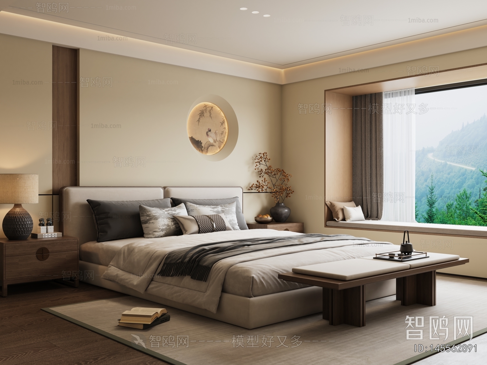 New Chinese Style Bedroom