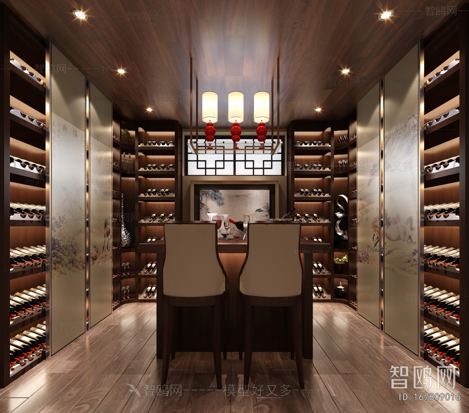 New Chinese Style Wine Cellar/Wine Tasting Room