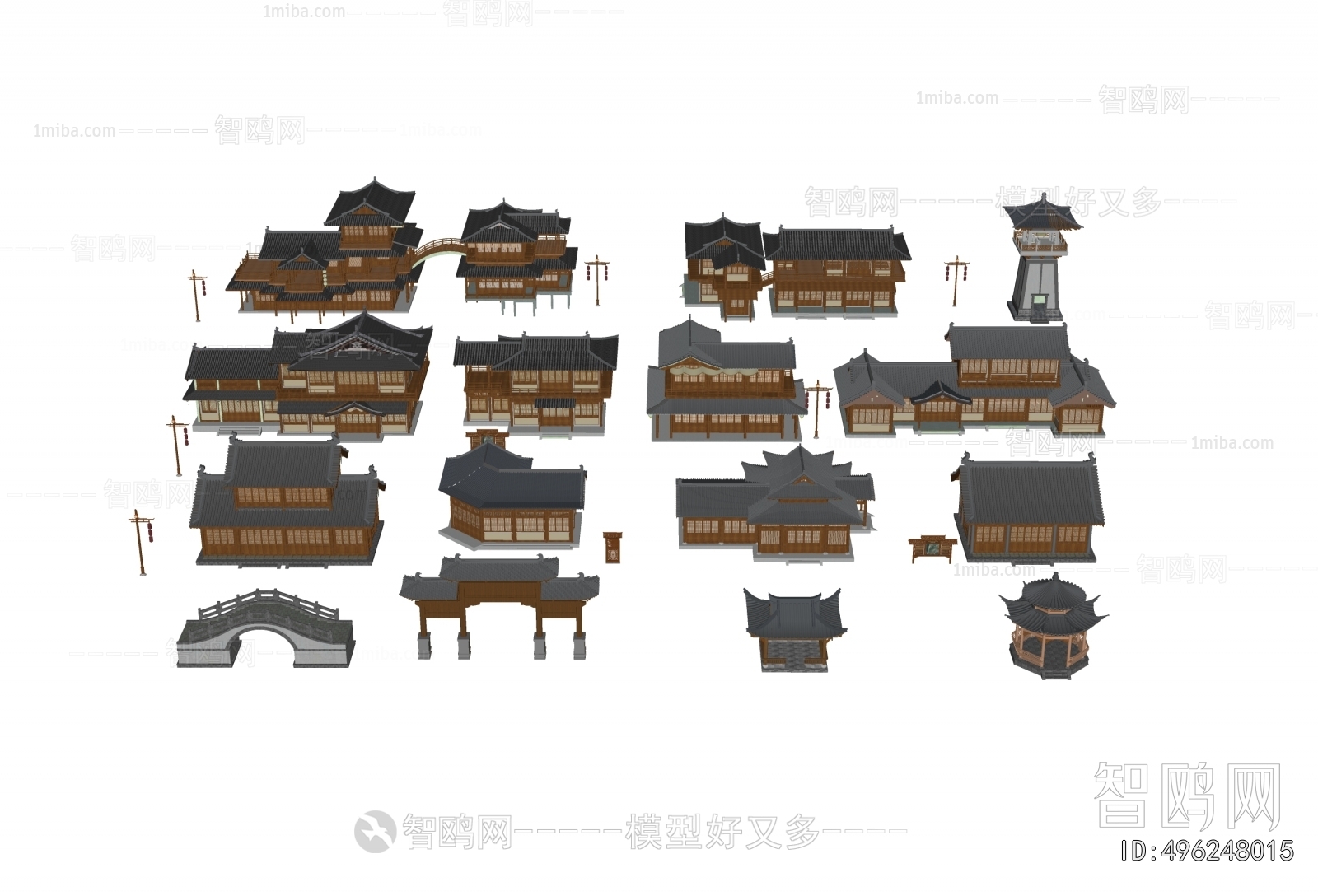 Chinese Style Ancient Architectural Buildings