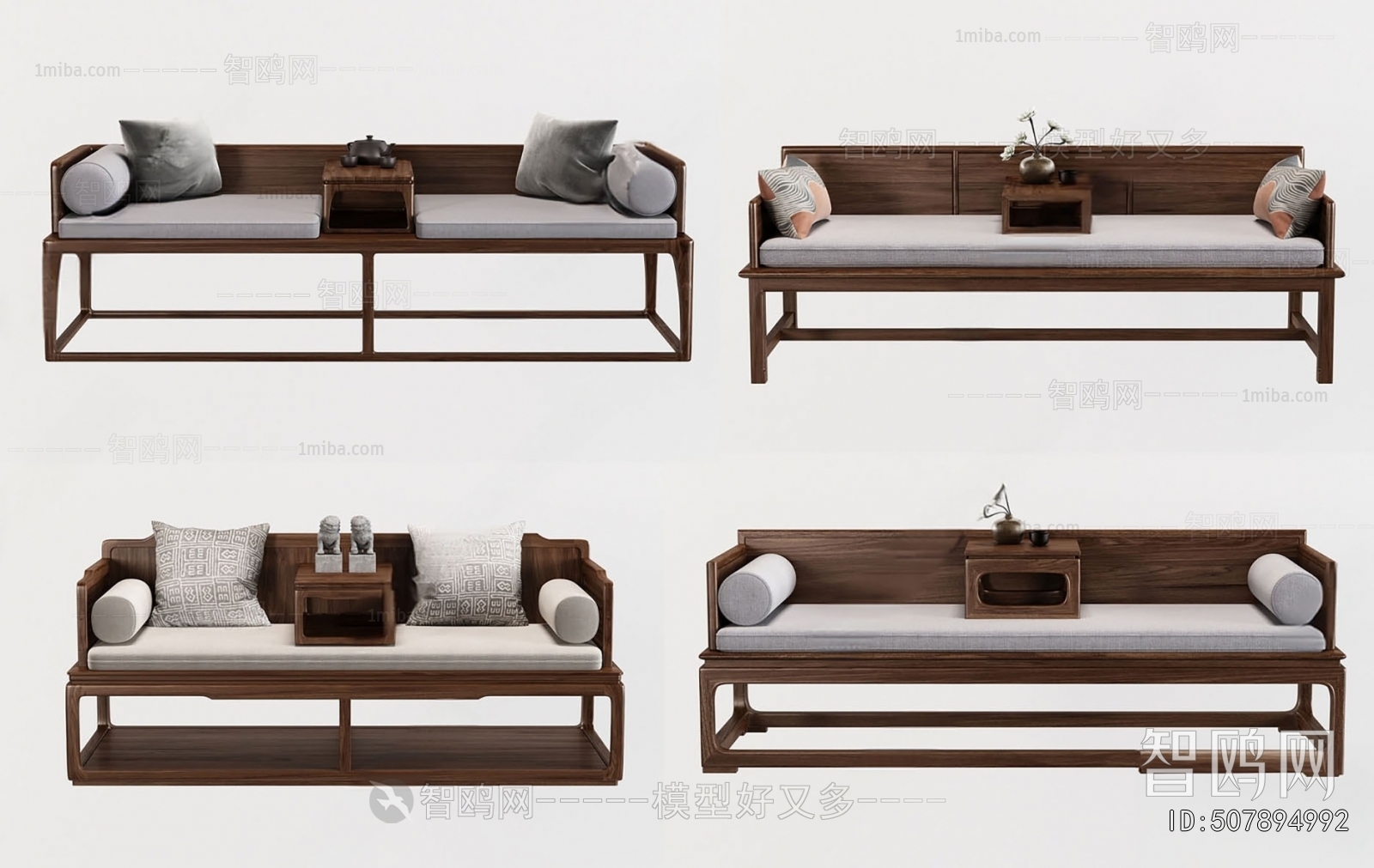 New Chinese Style Multi Person Sofa