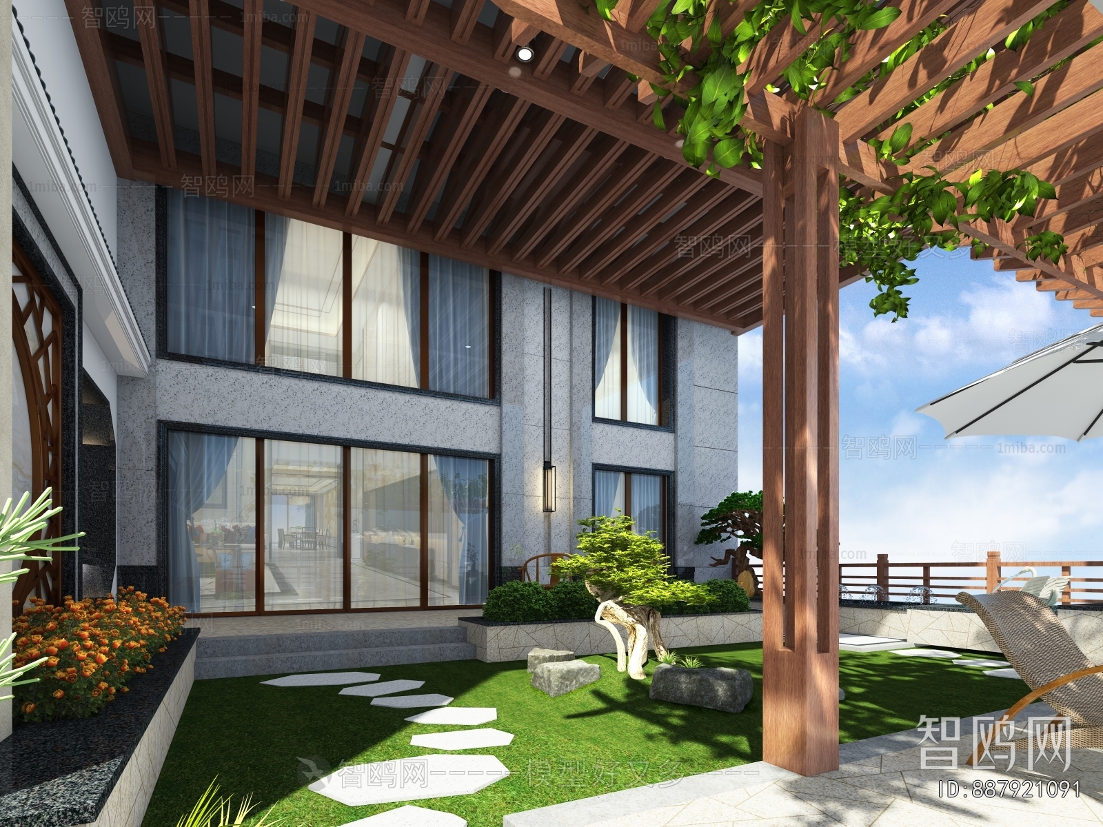 New Chinese Style Courtyard/landscape