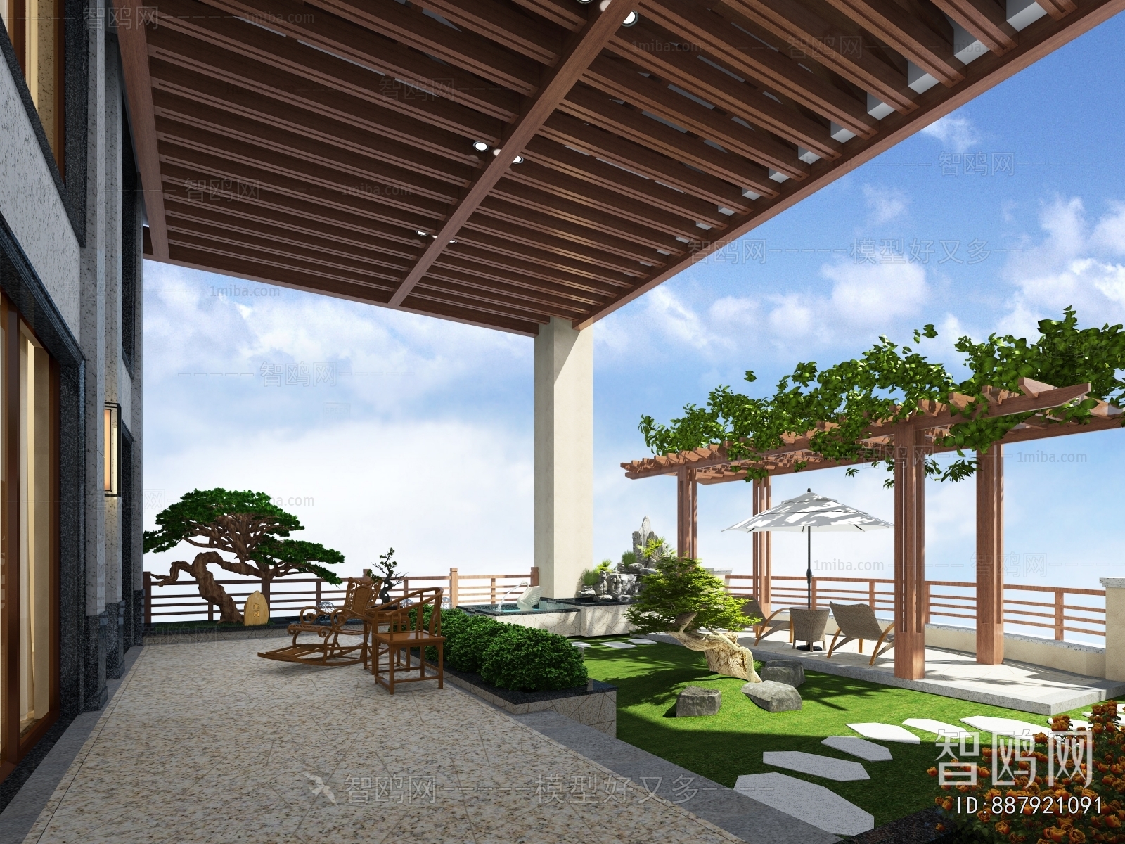 New Chinese Style Courtyard/landscape