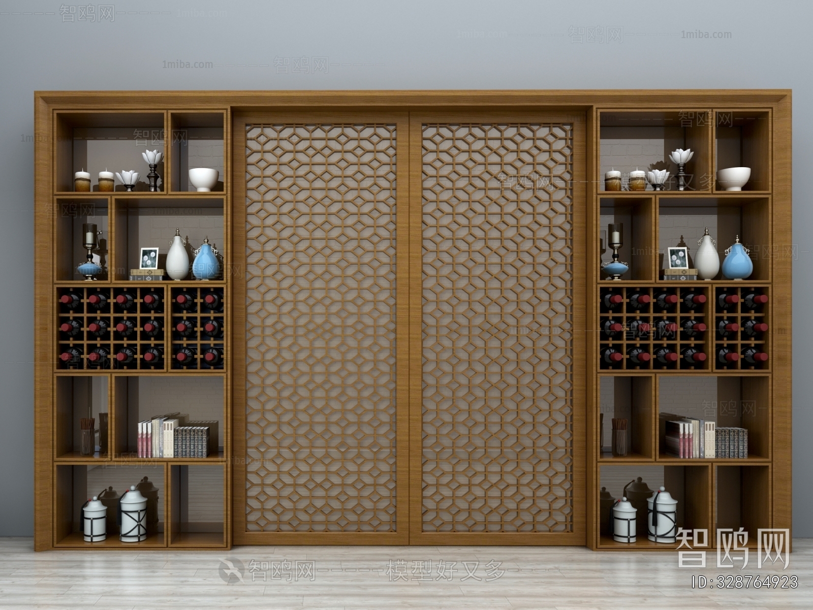 New Chinese Style Wine Cabinet