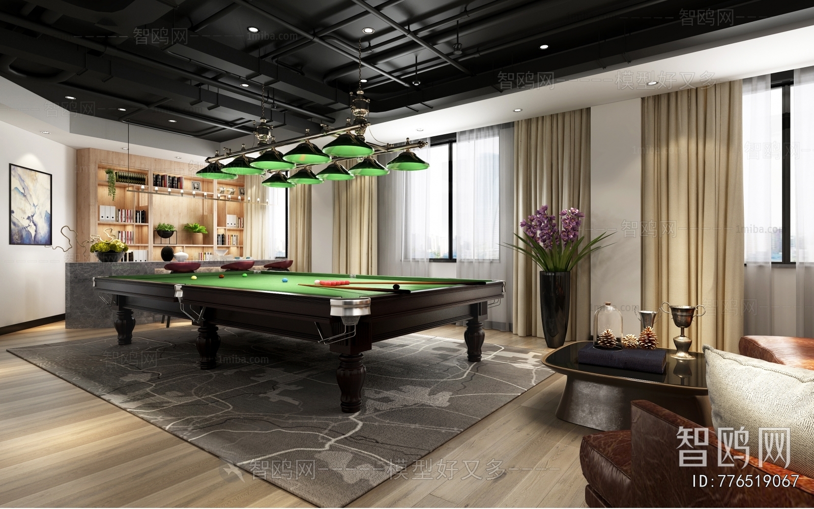 Modern Billiards Room