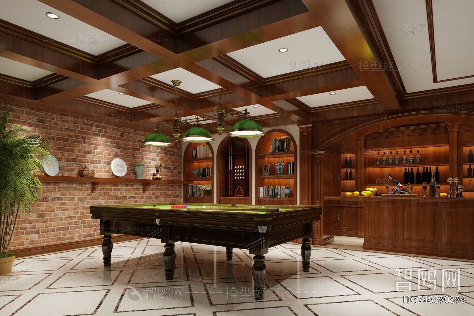 American Style Billiards Room