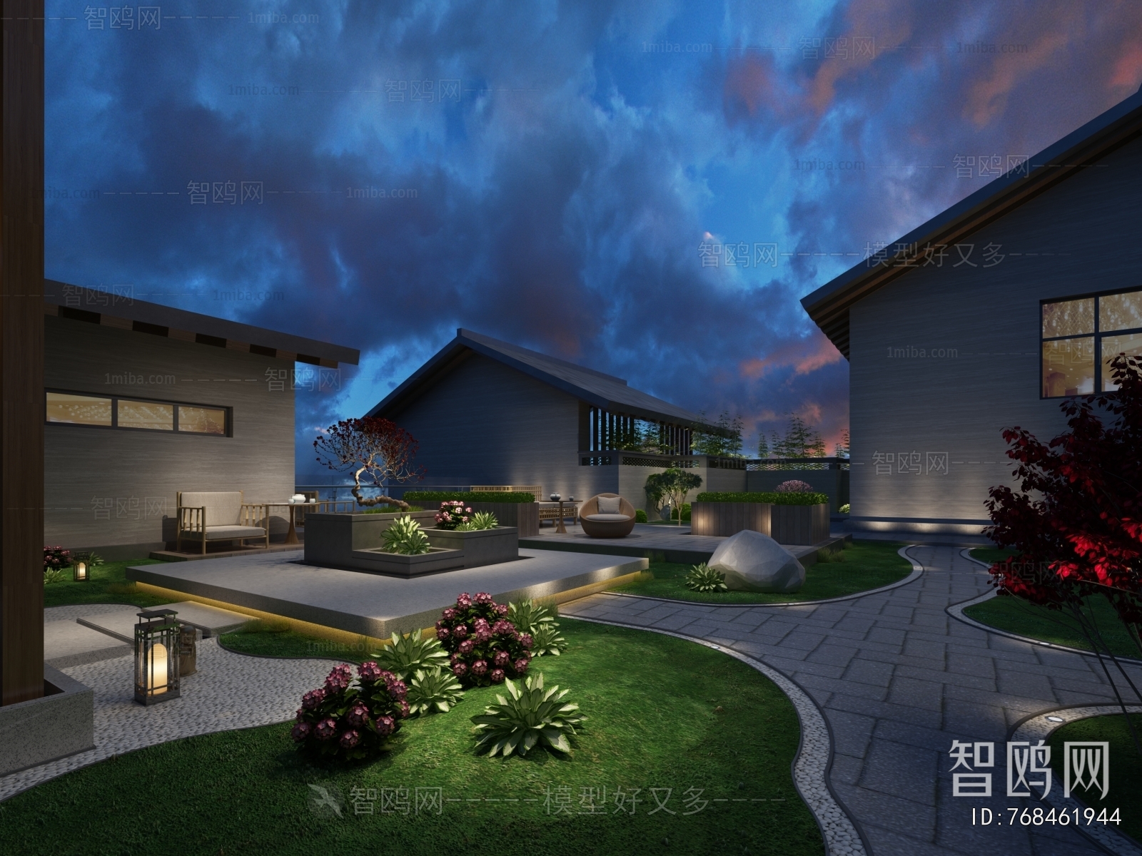 New Chinese Style Courtyard/landscape