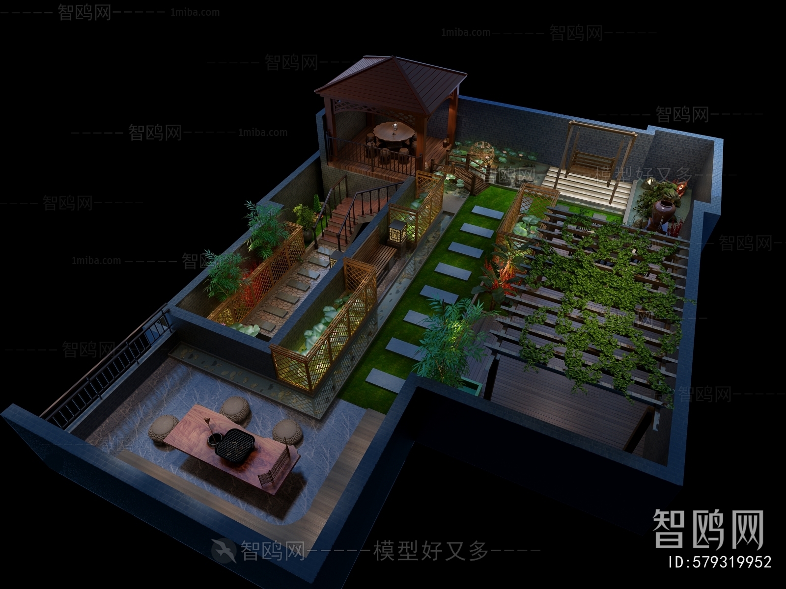 New Chinese Style Courtyard/landscape