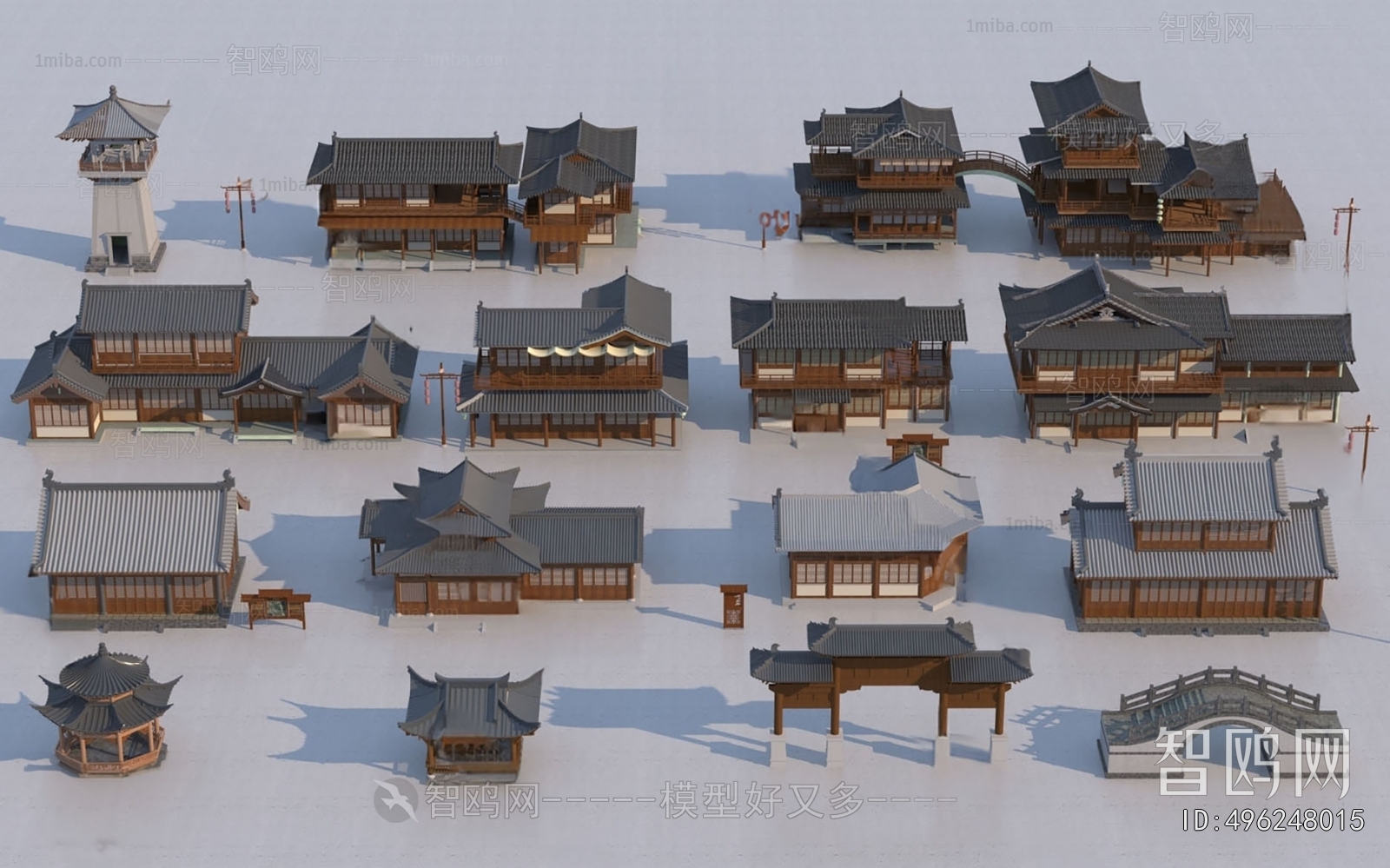 Chinese Style Ancient Architectural Buildings