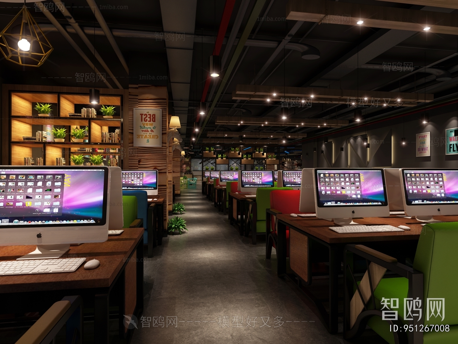 Industrial Style Internet Cafe