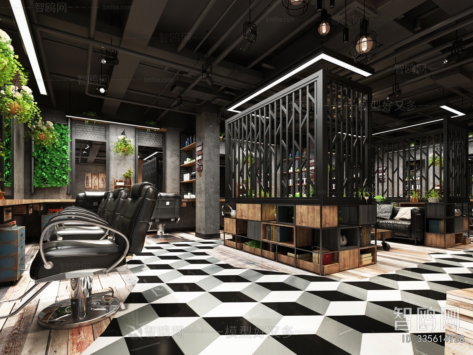 Industrial Style Barbershop