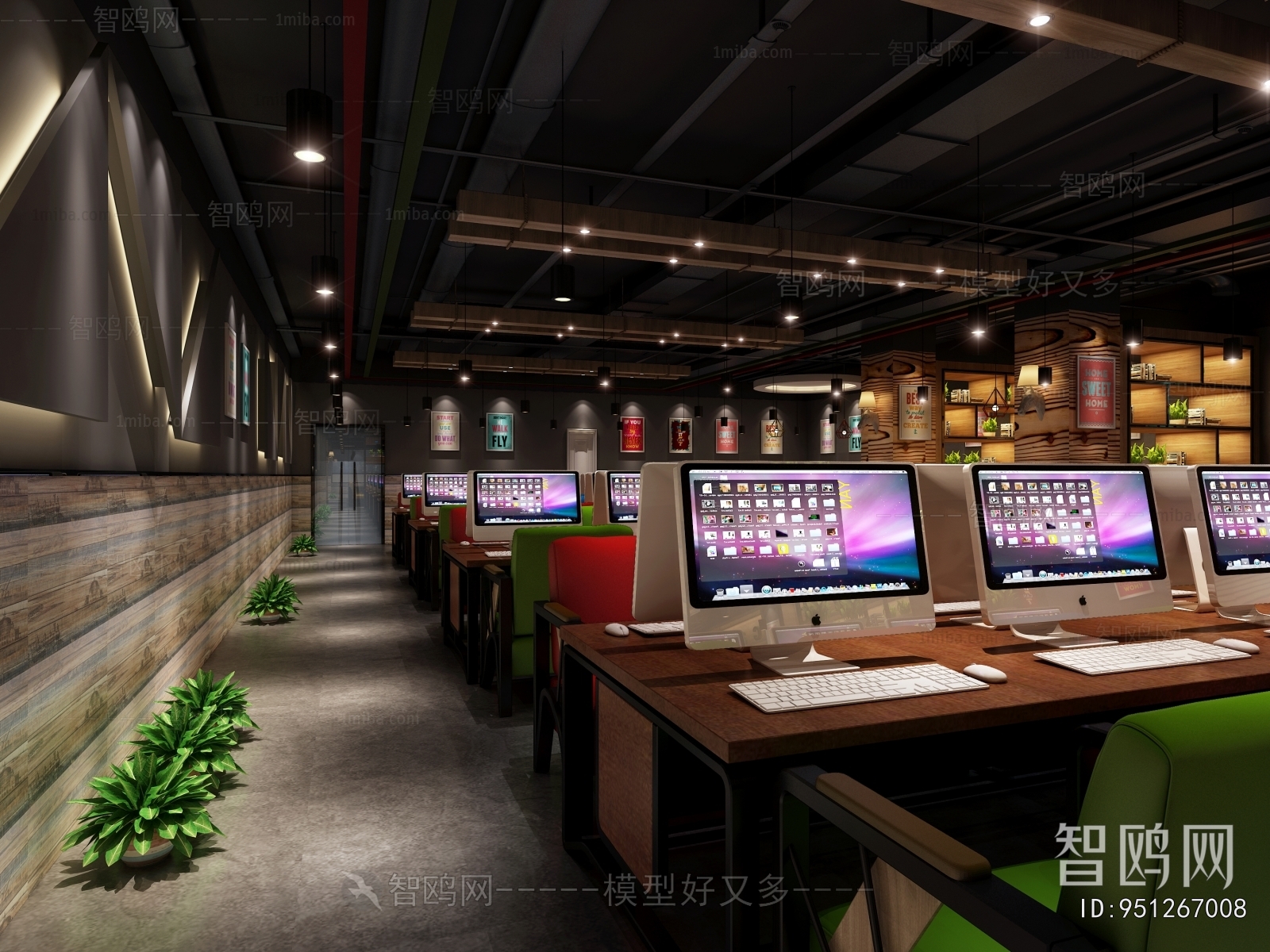 Industrial Style Internet Cafe