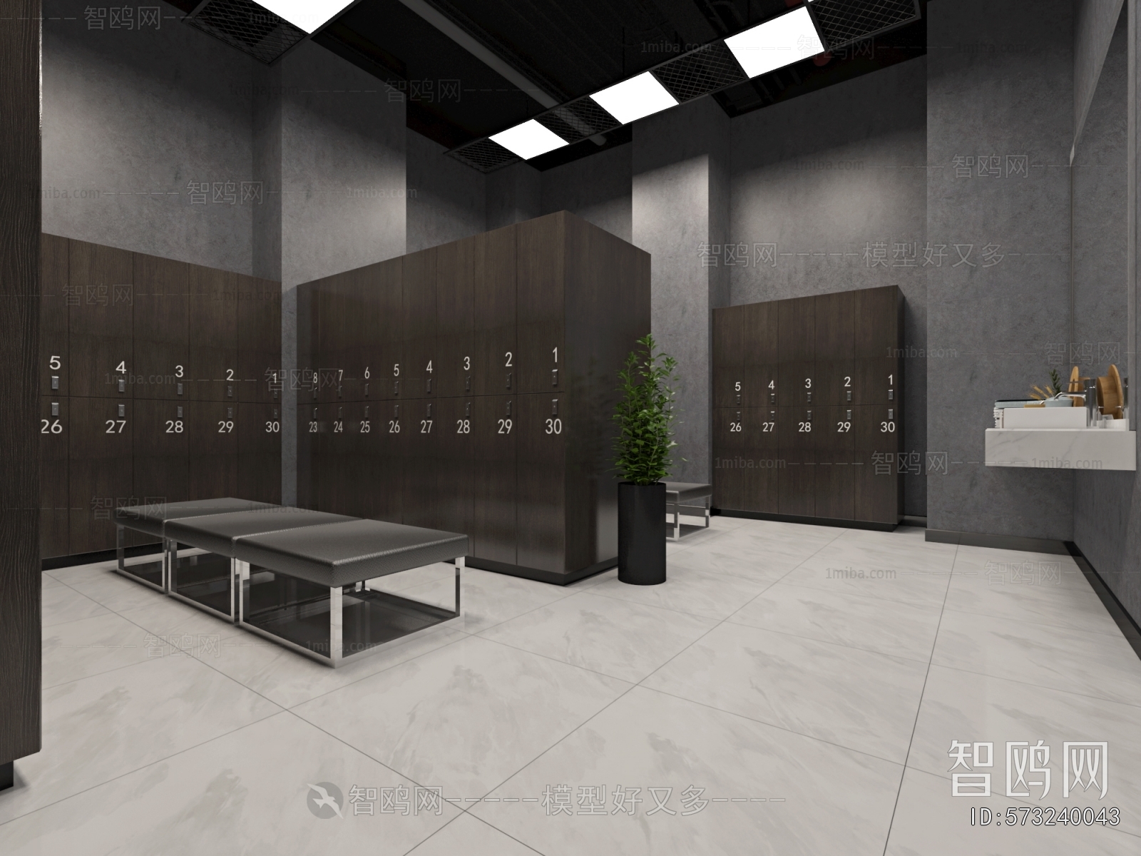 Industrial Style Changing Room