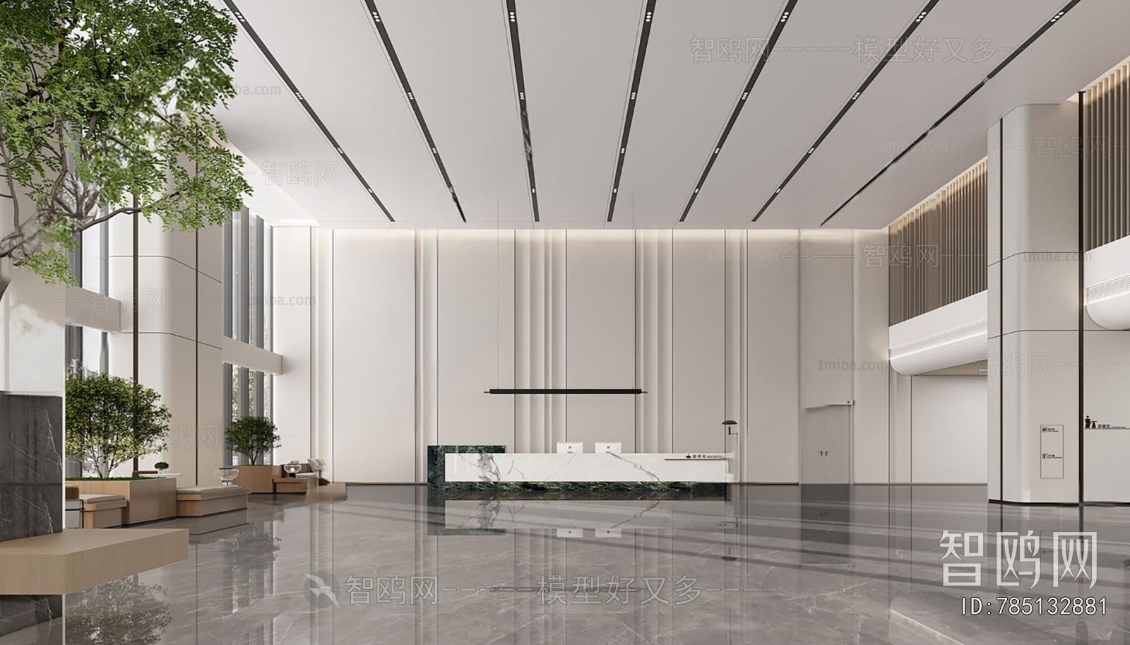 Modern Office Reception Desk