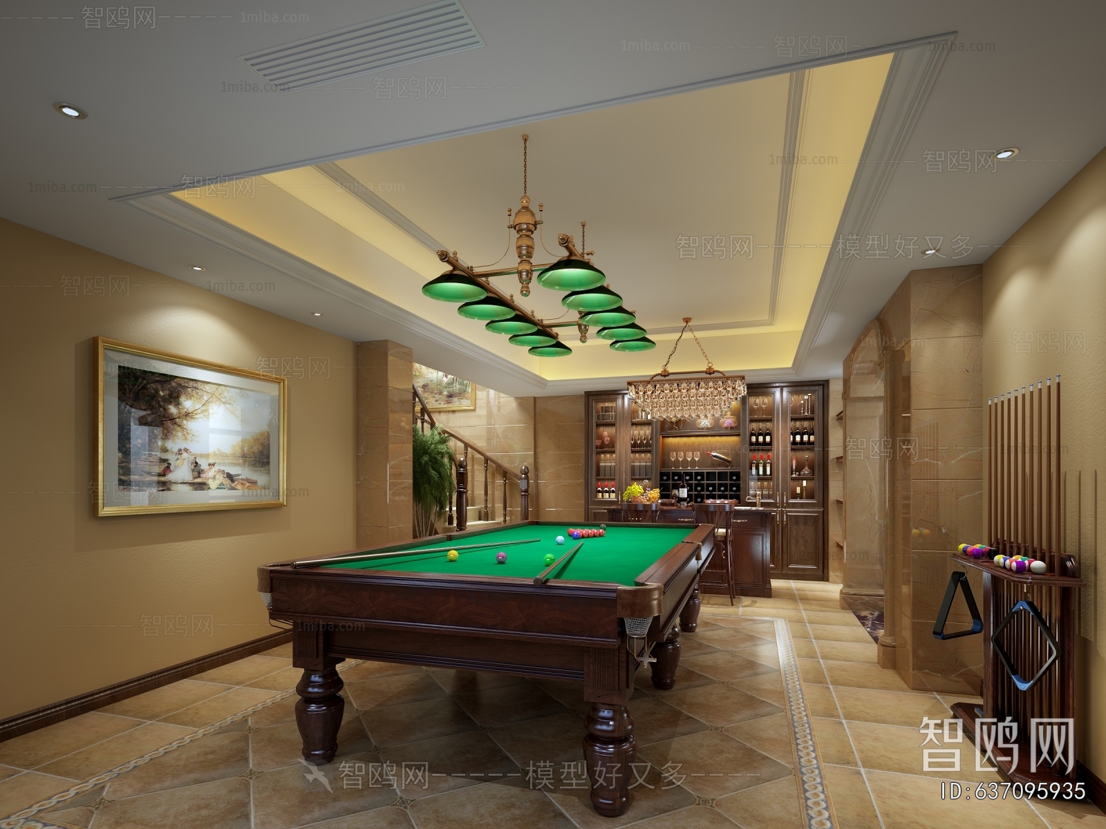 American Style Billiards Room