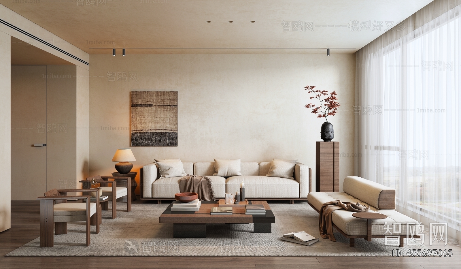 Wabi-sabi Style A Living Room