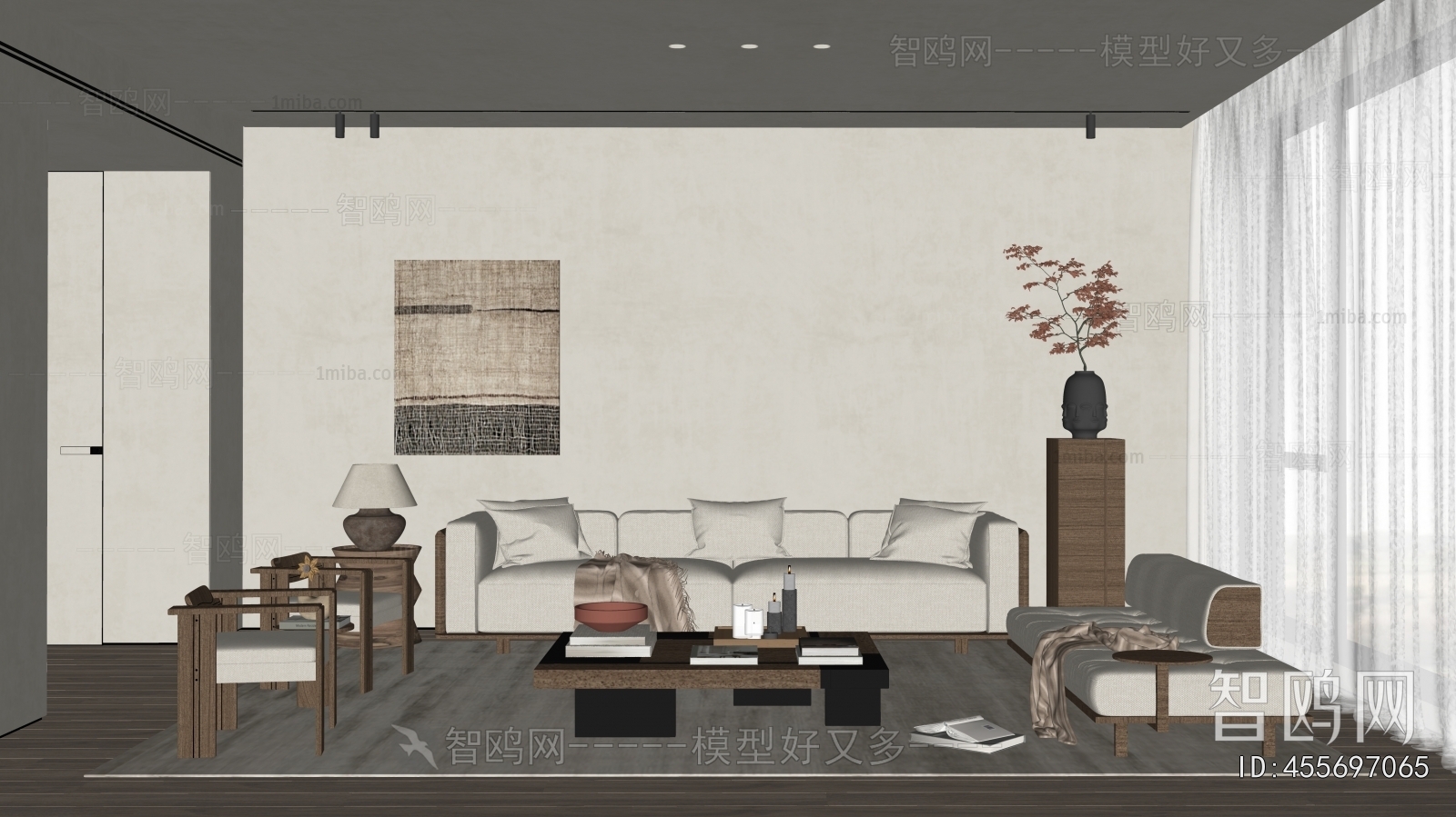 Wabi-sabi Style A Living Room