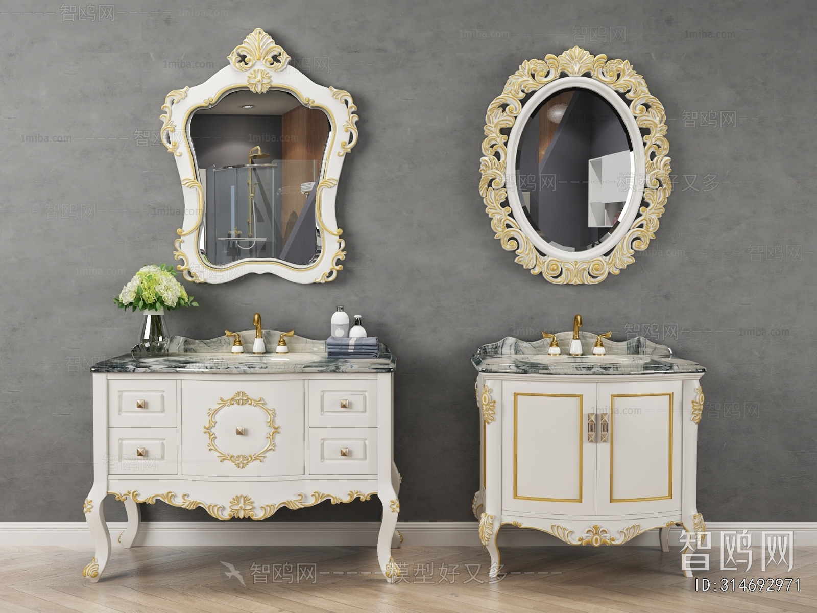 European Style Bathroom Cabinet