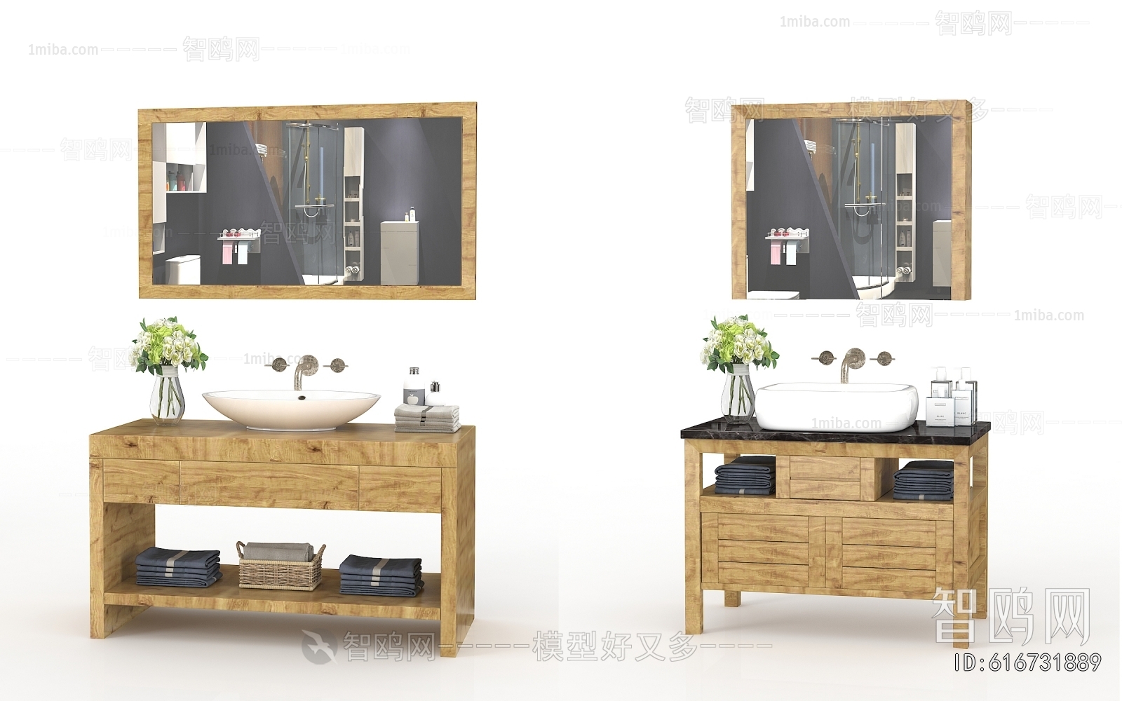 New Chinese Style Bathroom Cabinet