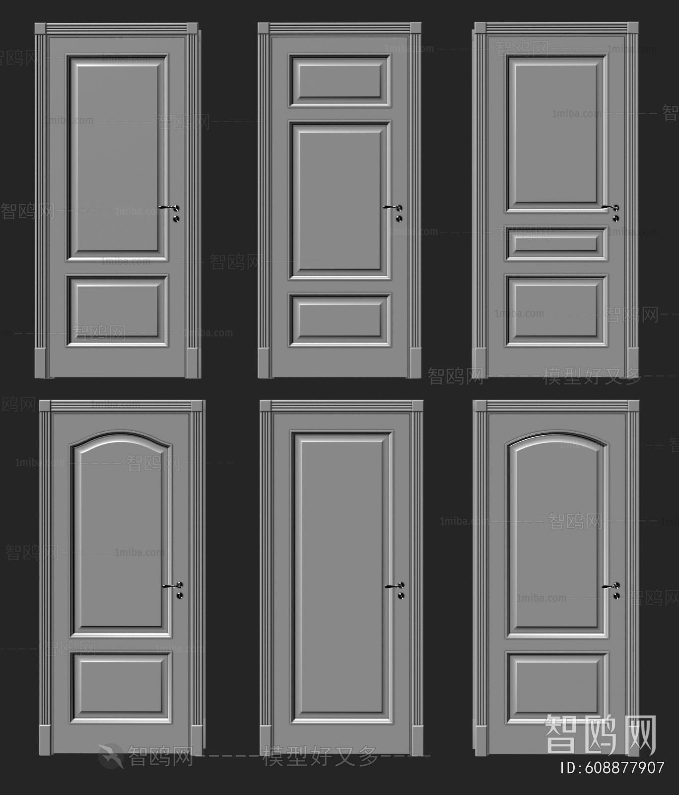 Simple European Style Single Door