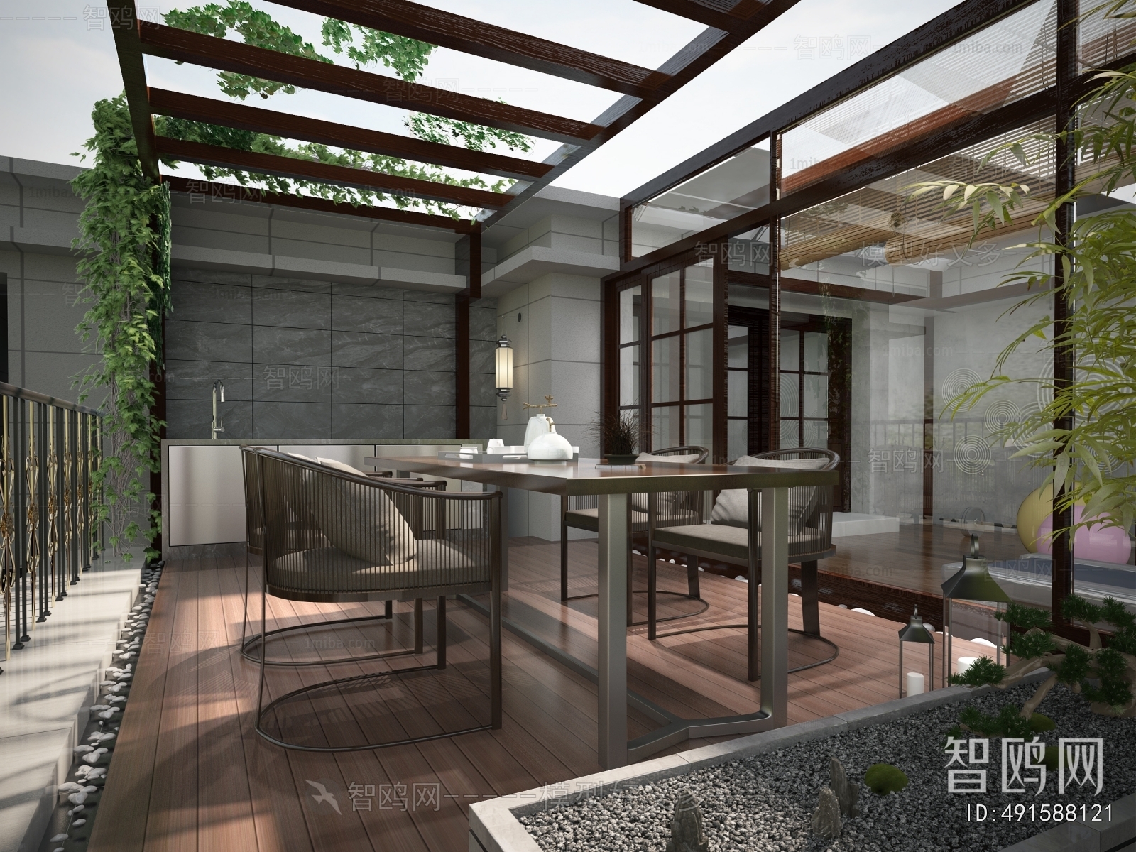 New Chinese Style Terrace