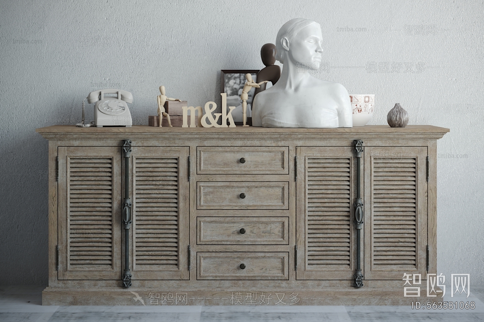 Retro Style Decorative Cabinet