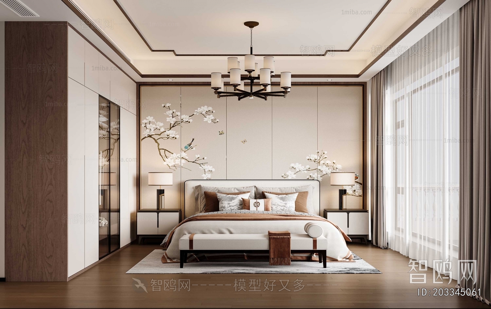 New Chinese Style Bedroom