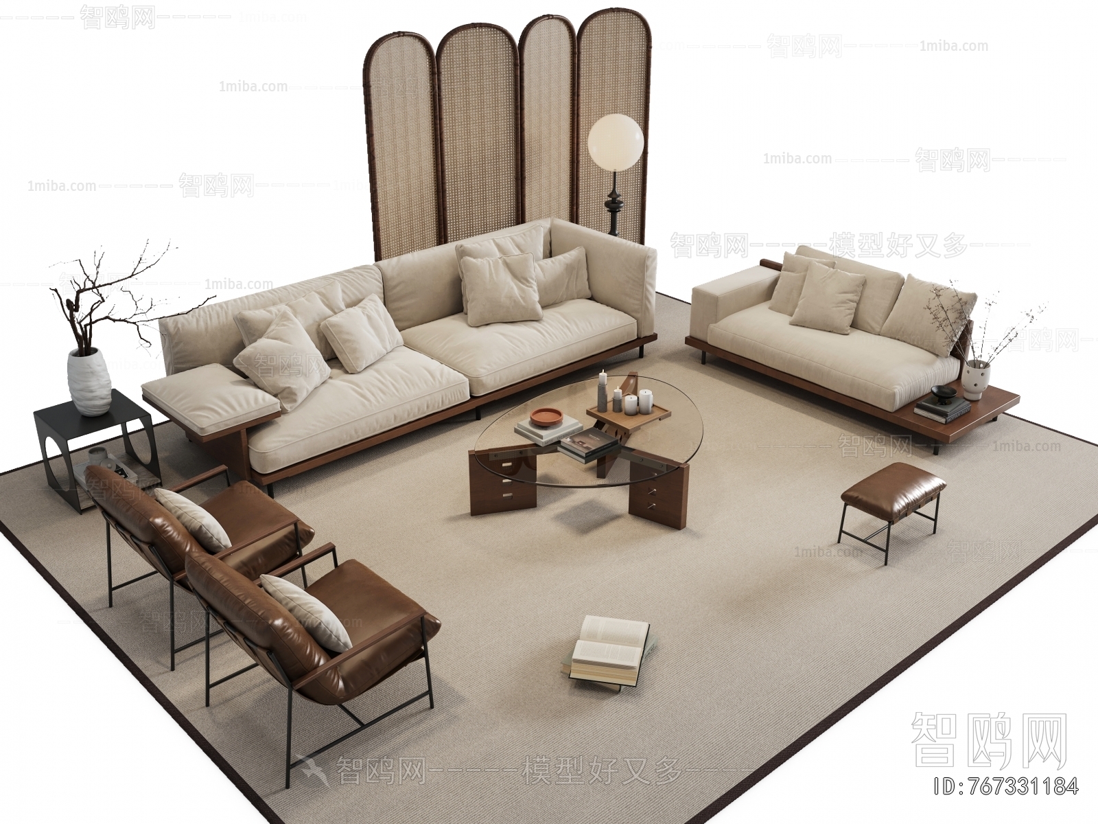 New Chinese Style Sofa Combination