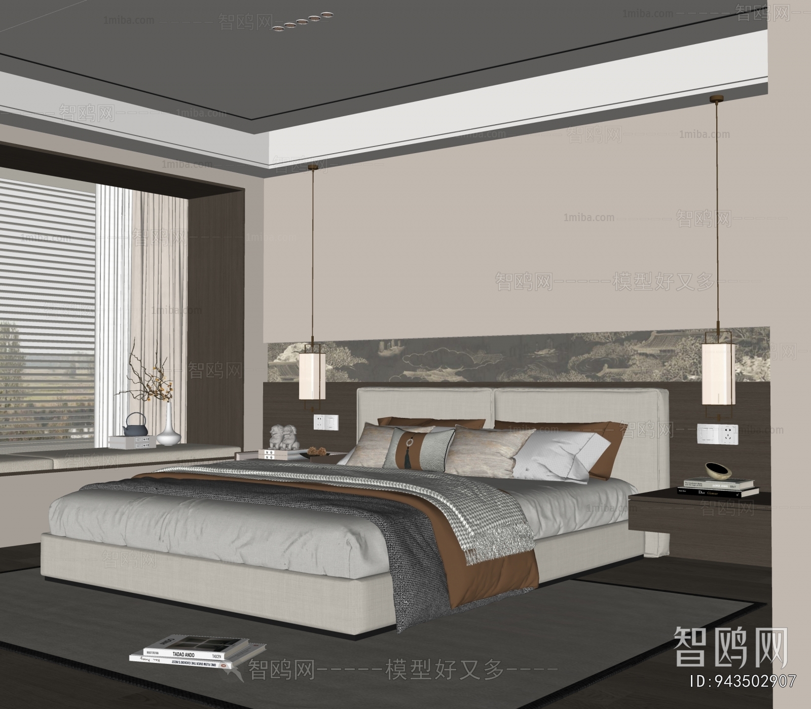 New Chinese Style Bedroom