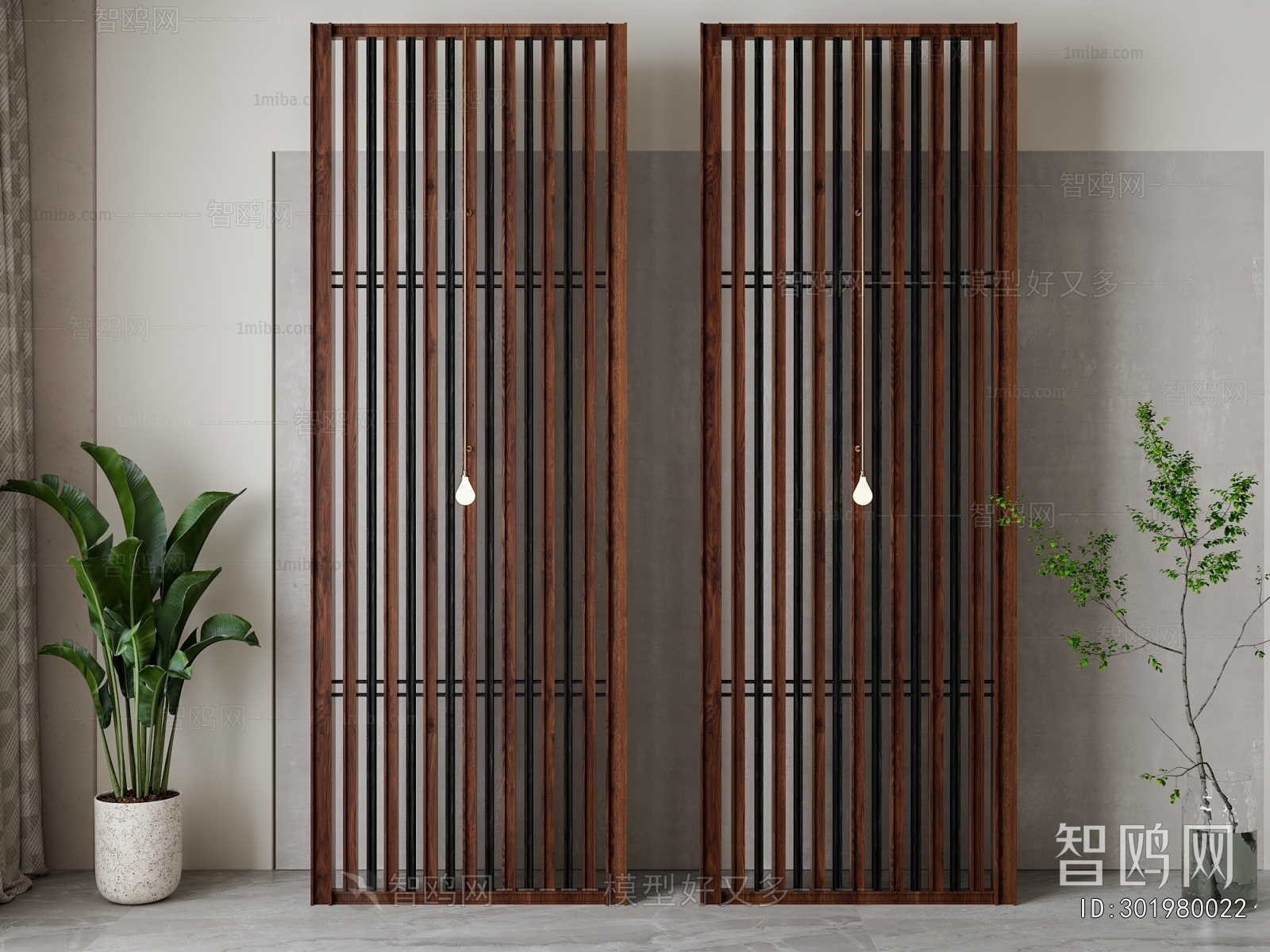 New Chinese Style Wooden Screen Partition