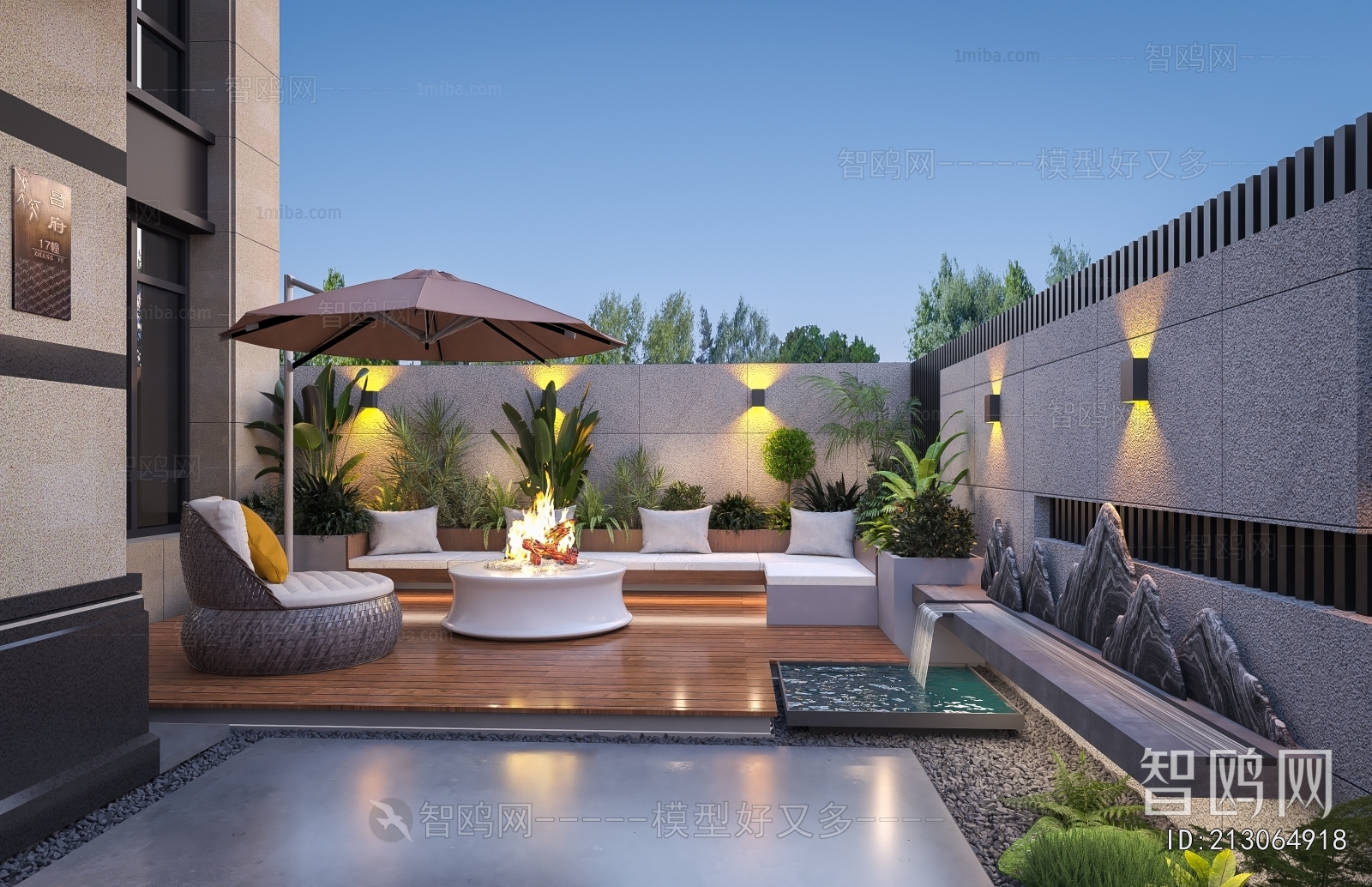 Modern Courtyard/landscape