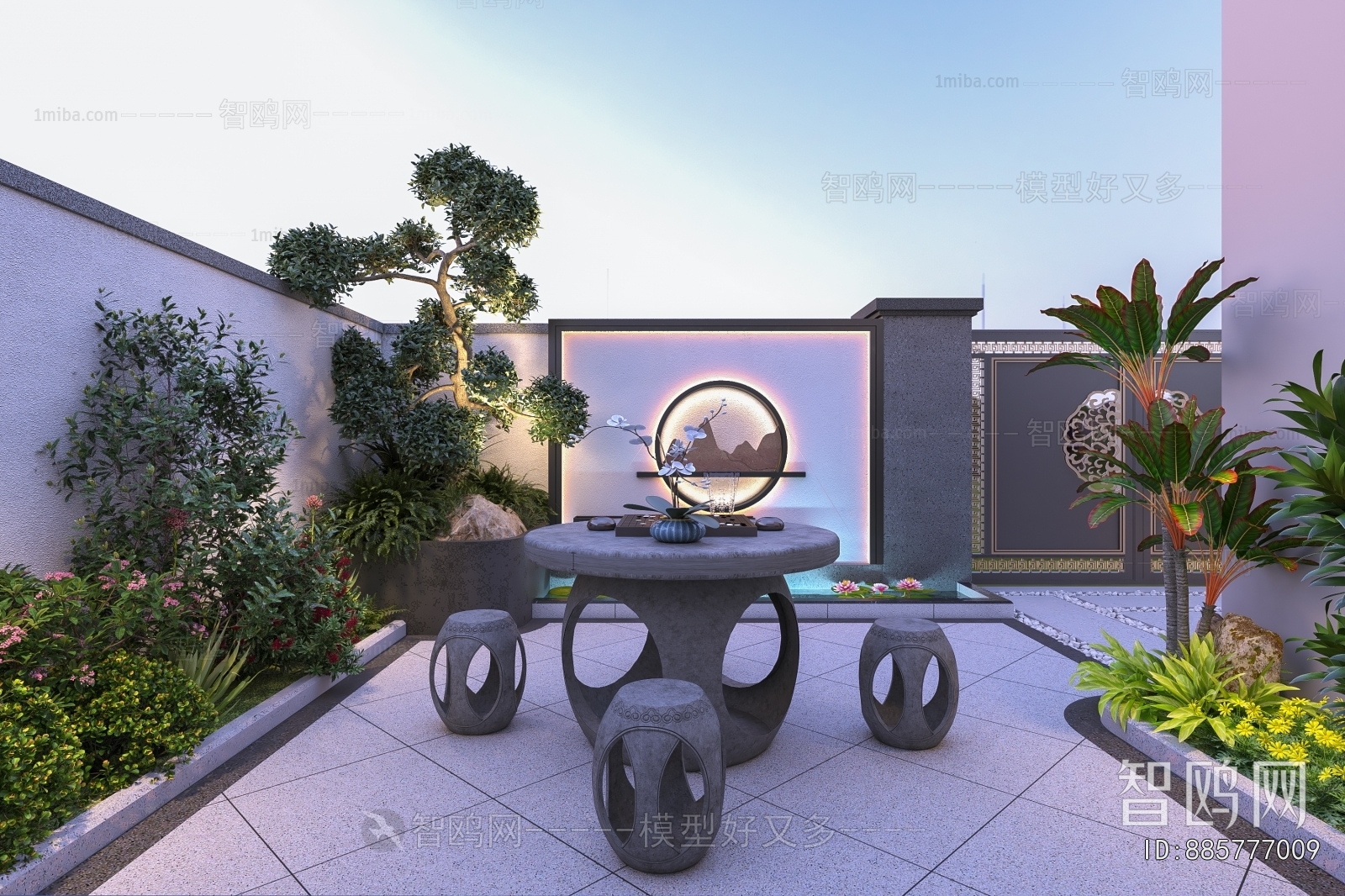 New Chinese Style Courtyard/landscape