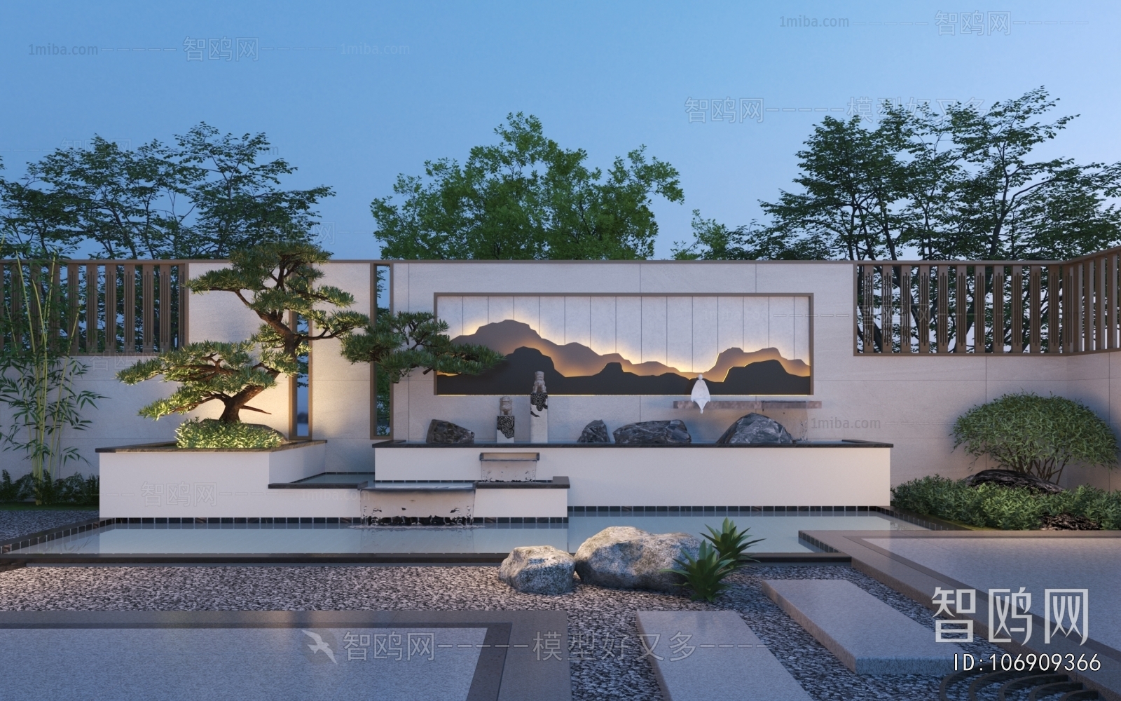 New Chinese Style Courtyard/landscape