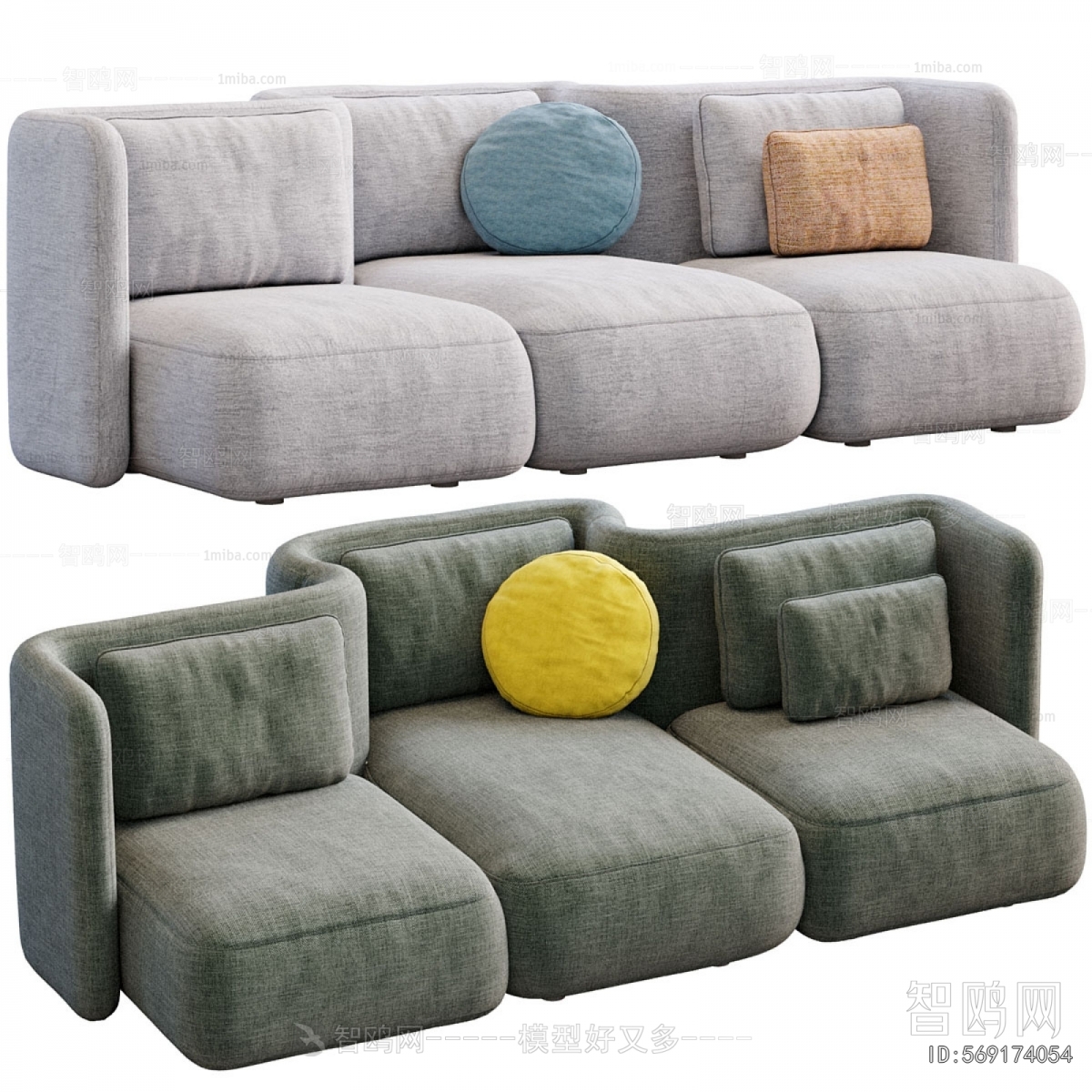 Modern Three-seat Sofa