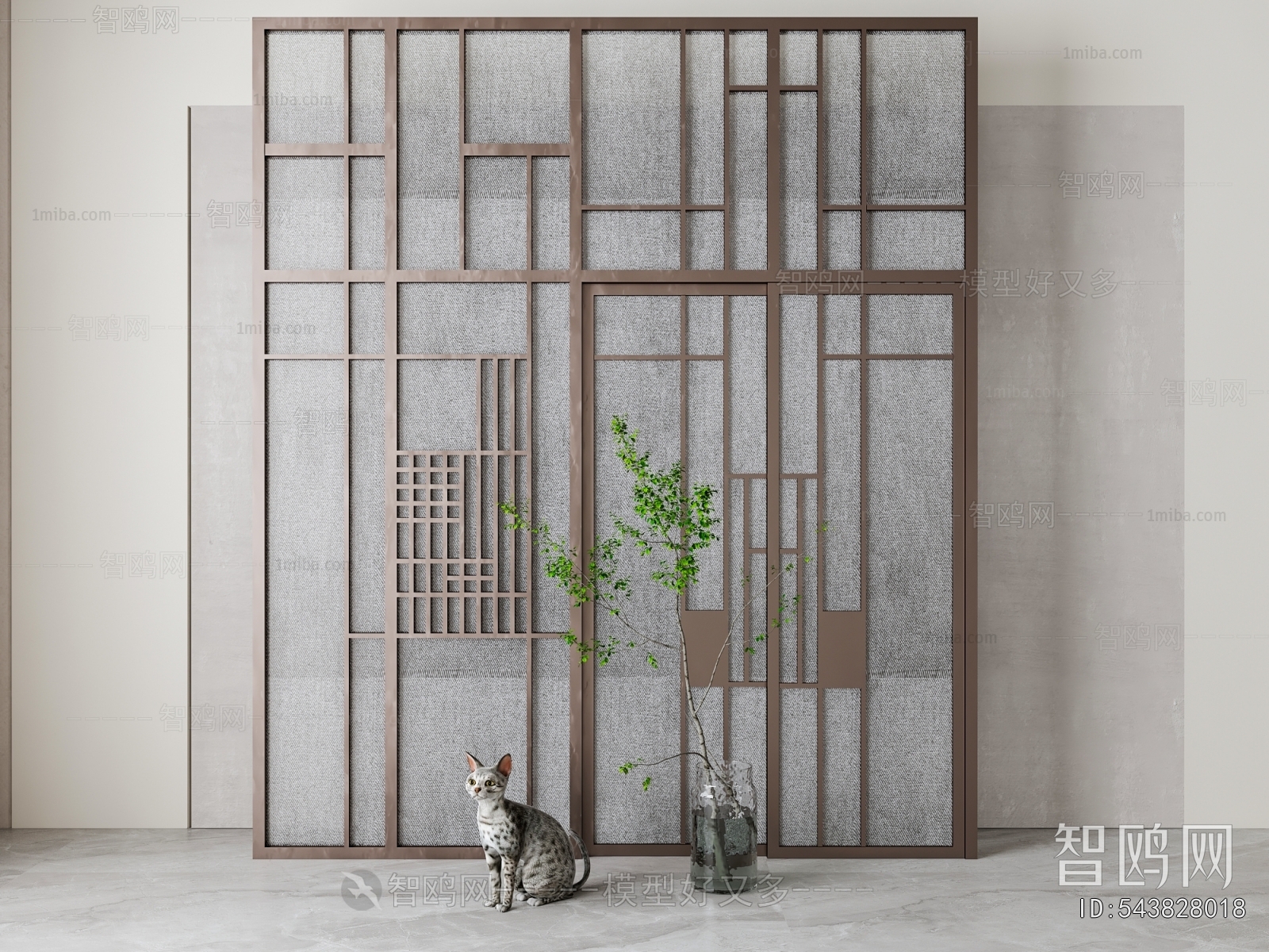 New Chinese Style Wooden Screen Partition