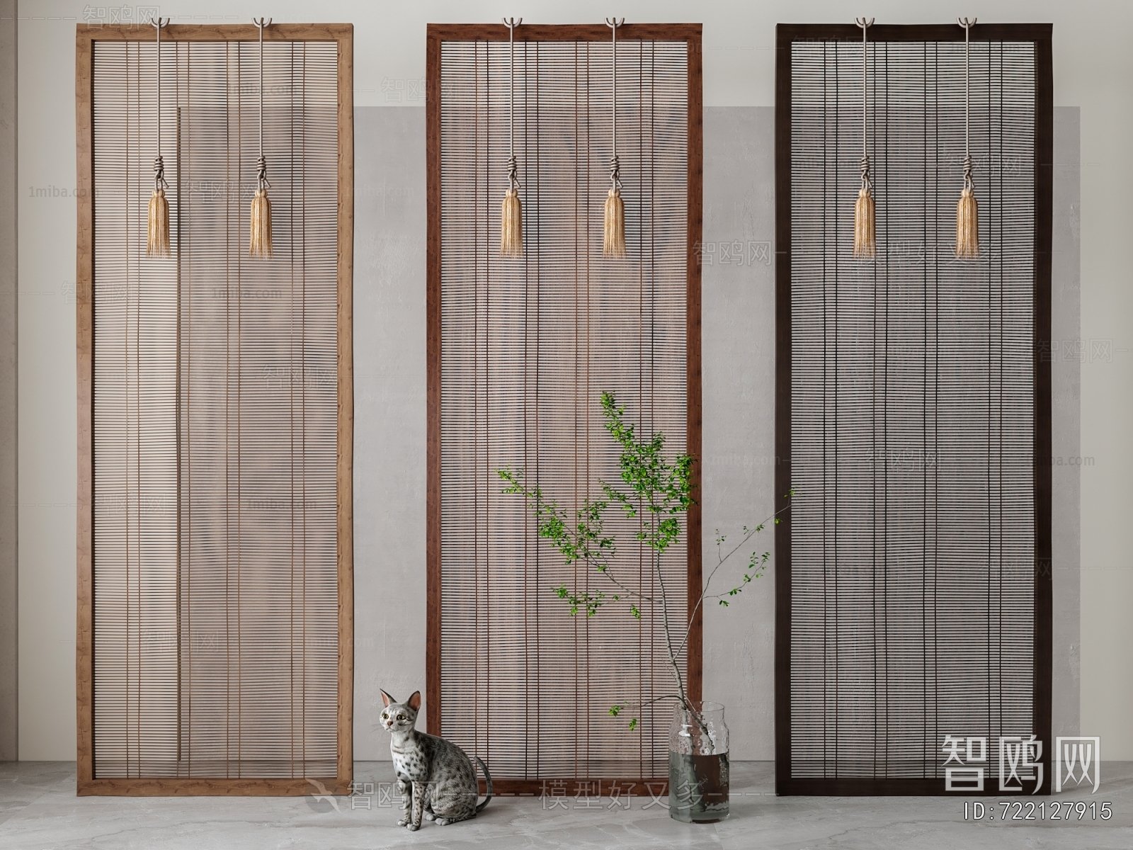 New Chinese Style Wooden Screen Partition