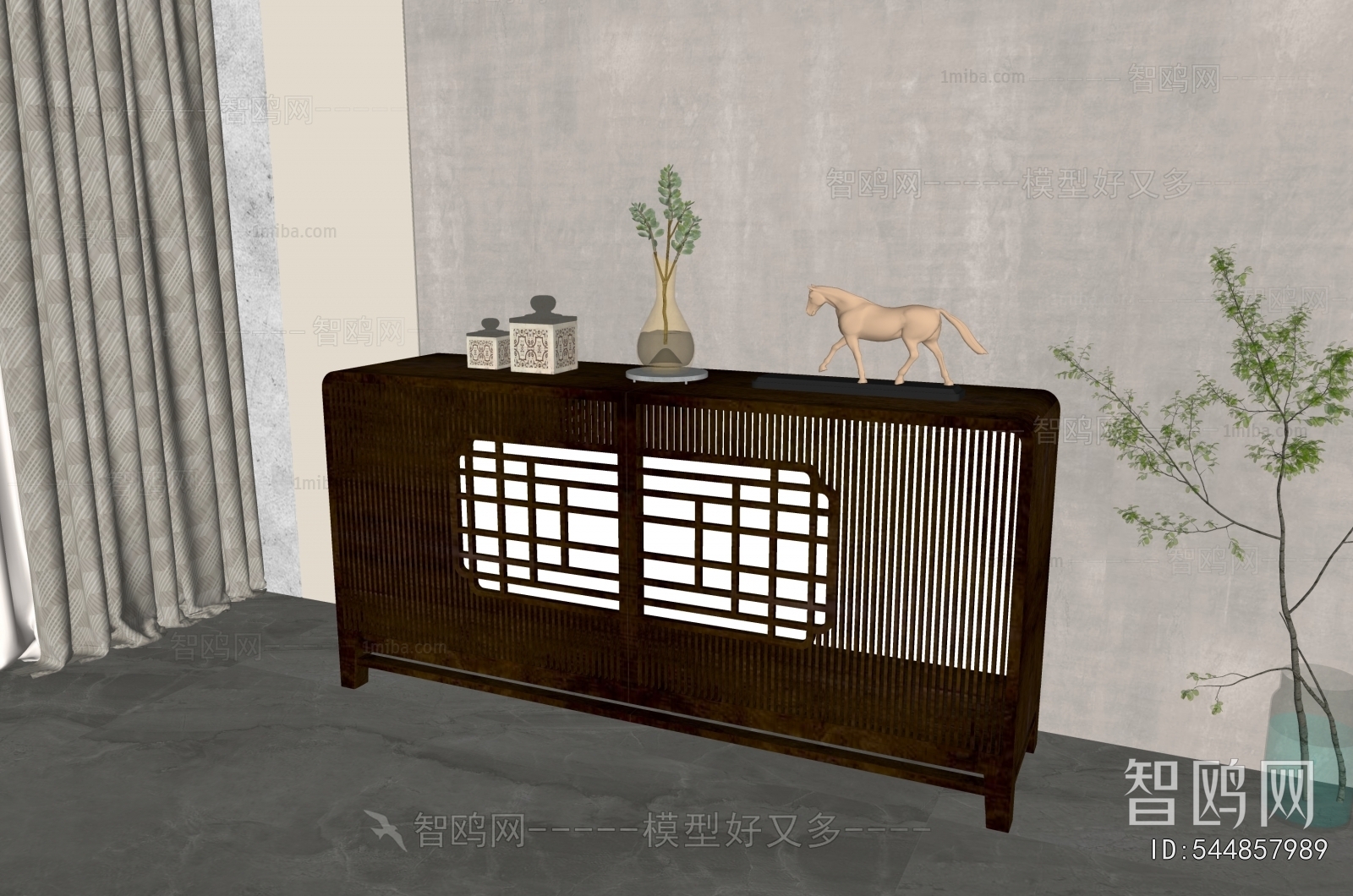 New Chinese Style Entrance Cabinet