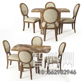 Simple European Style Dining Table And Chairs