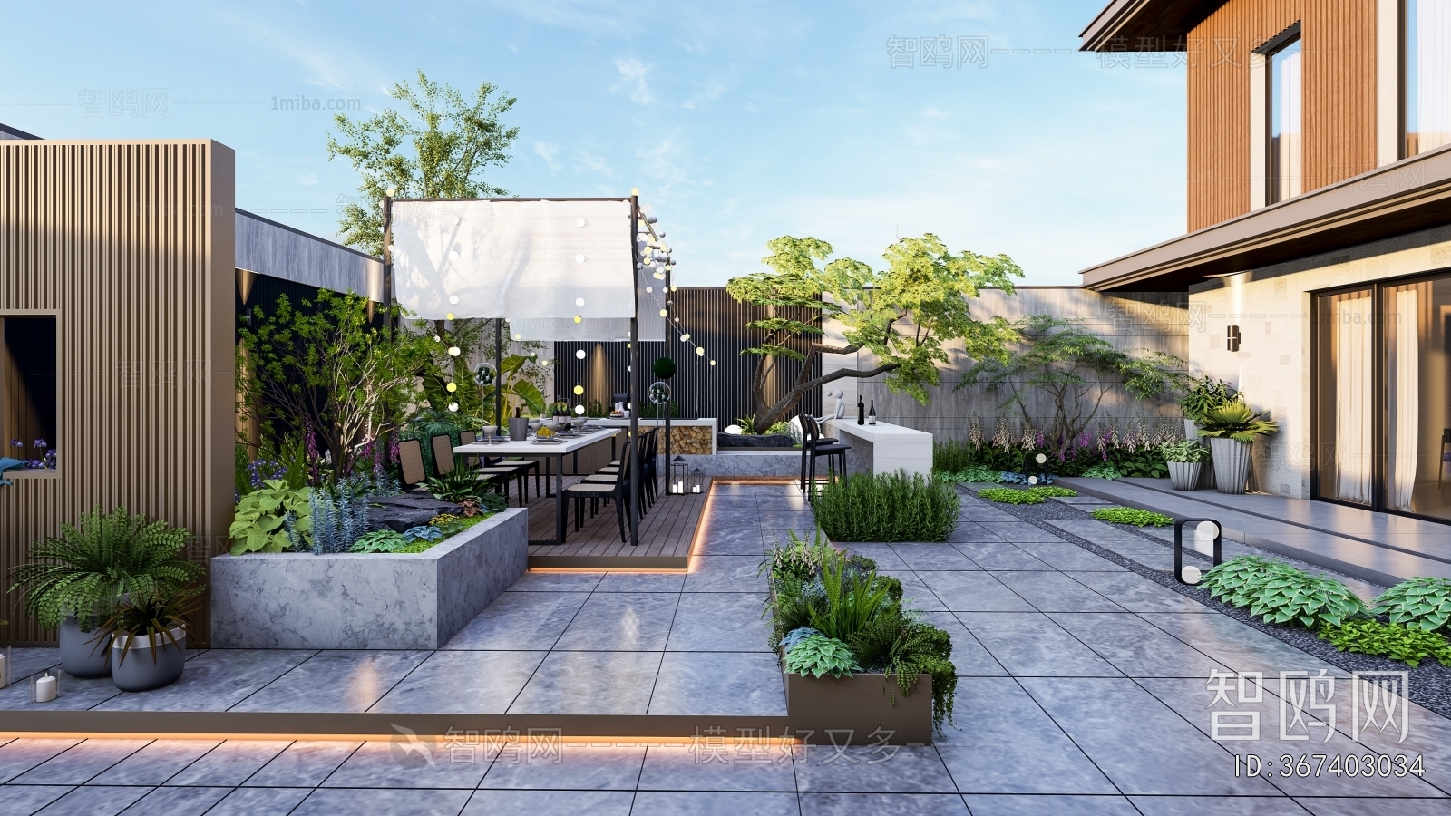 Modern Courtyard/landscape